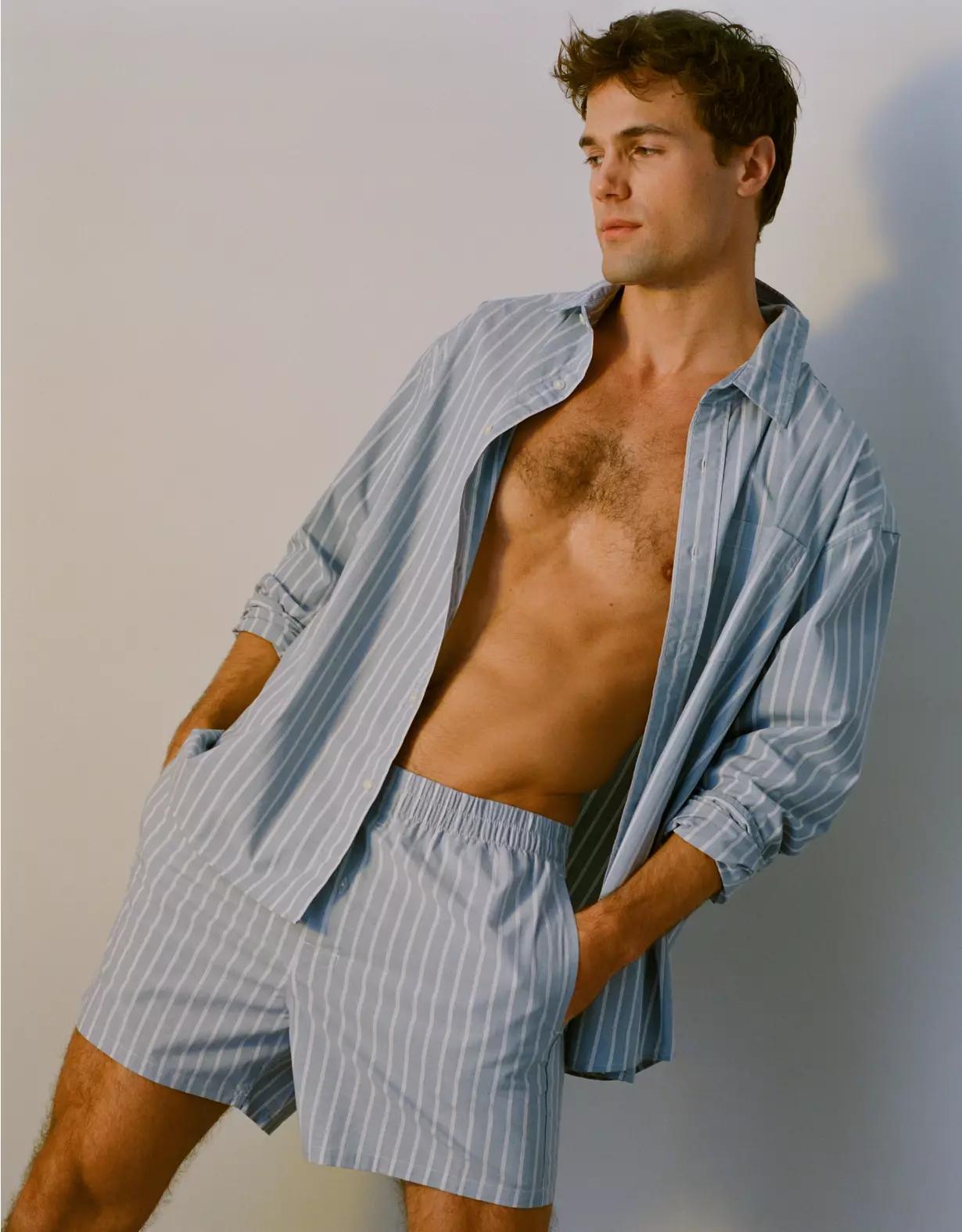 AEO Men's Striped Poplin Pocket Boxer Short Product Image