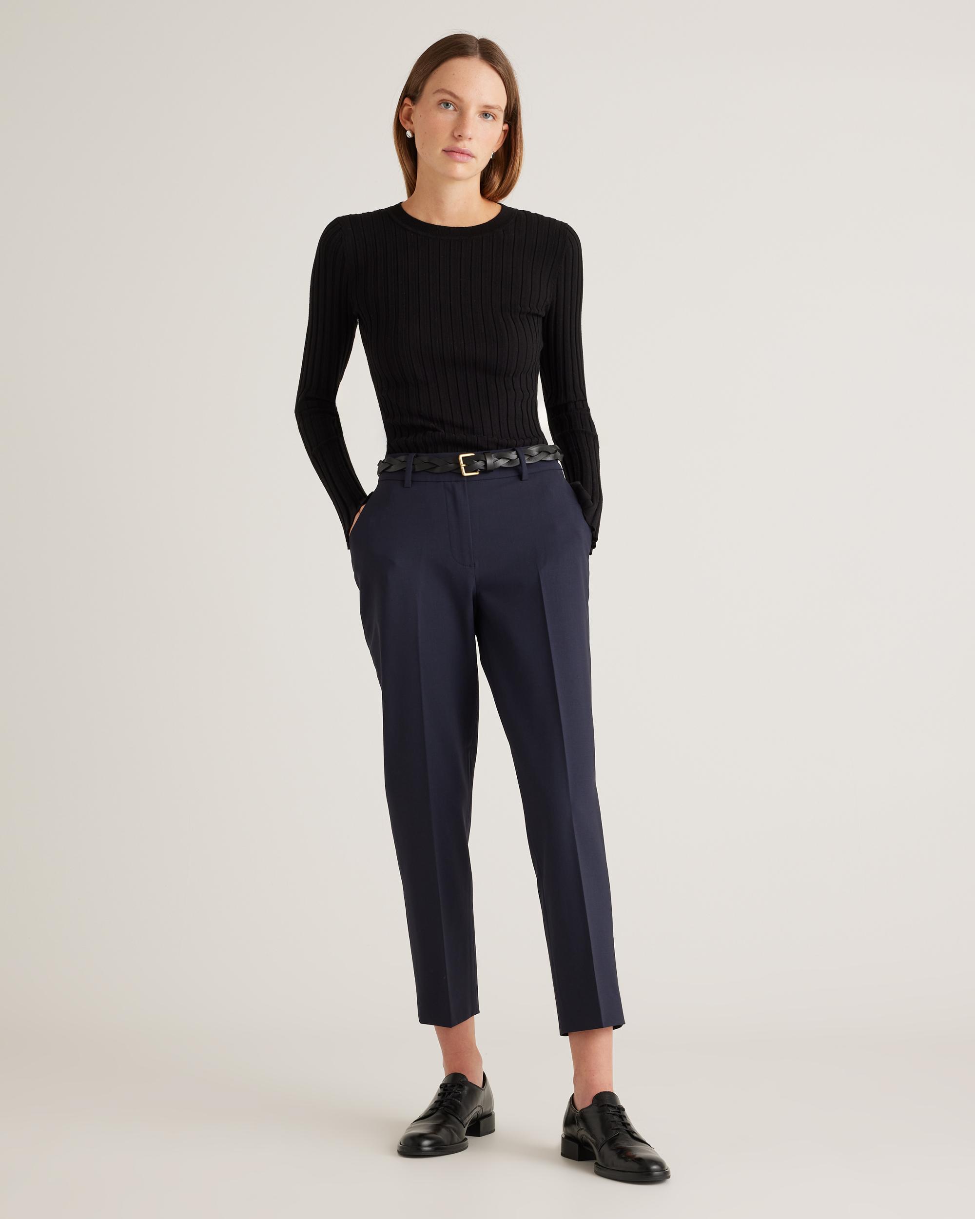 Quince | Women's Italian Wool Slim Leg Ankle Pants Product Image
