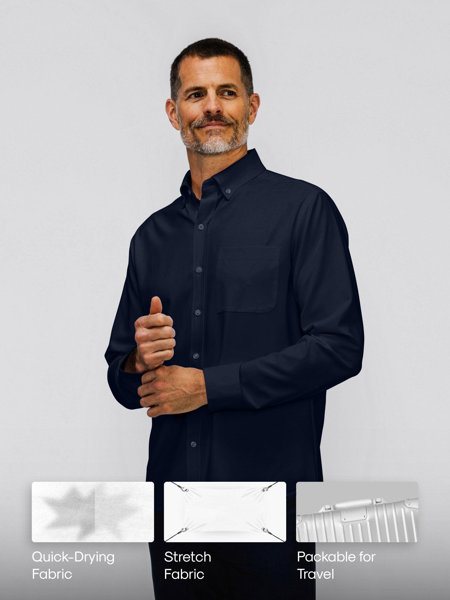 Men's AeroZeroº Sport Shirt - Dark Navy (MPS) Product Image