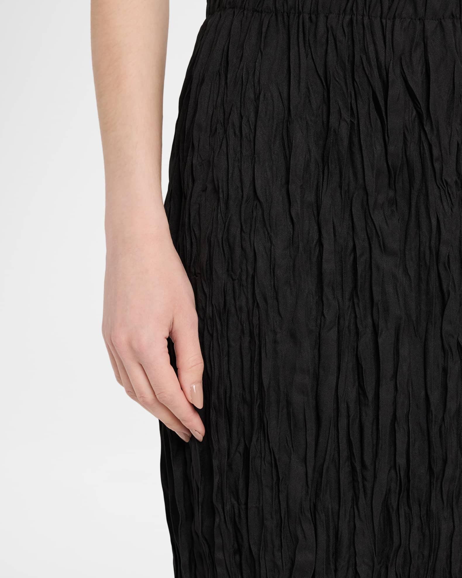 Crinkled Straight Midi Skirt Product Image