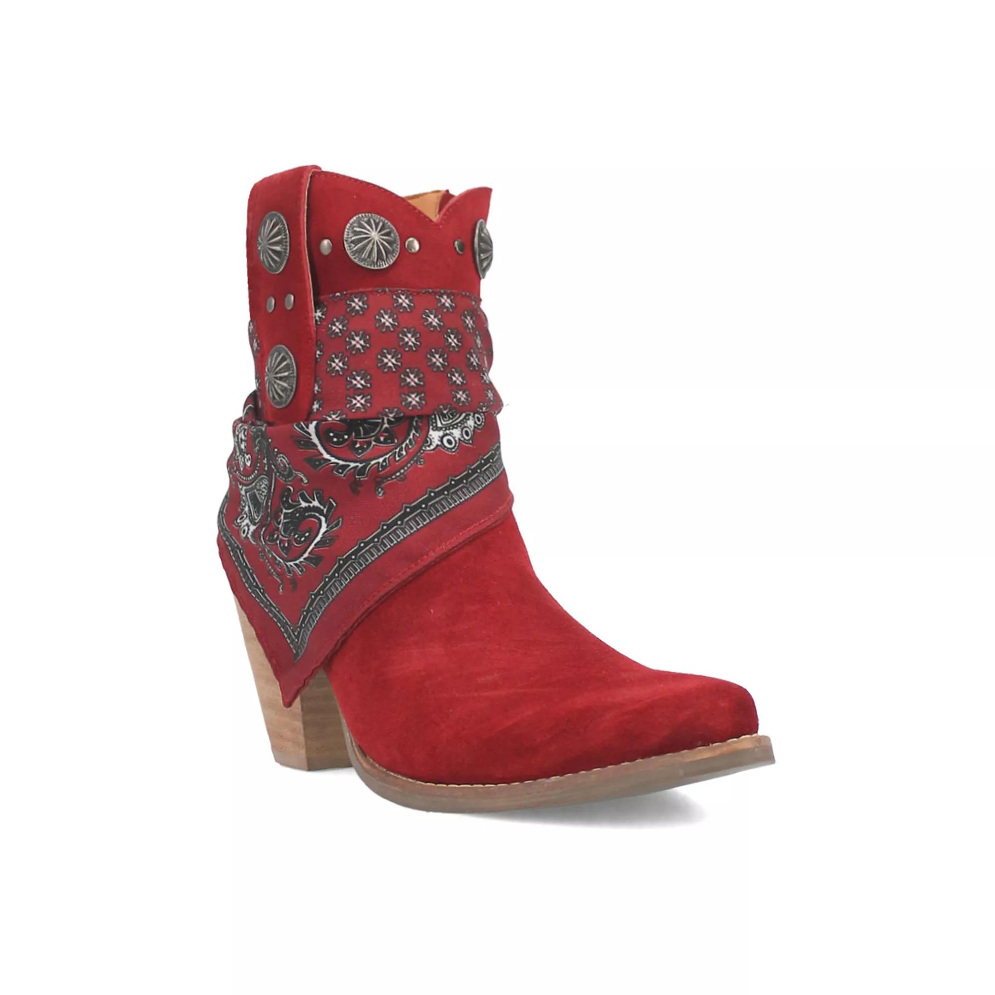 Women's Dingo Bandida Leather Western Ankle Boots,  Product Image