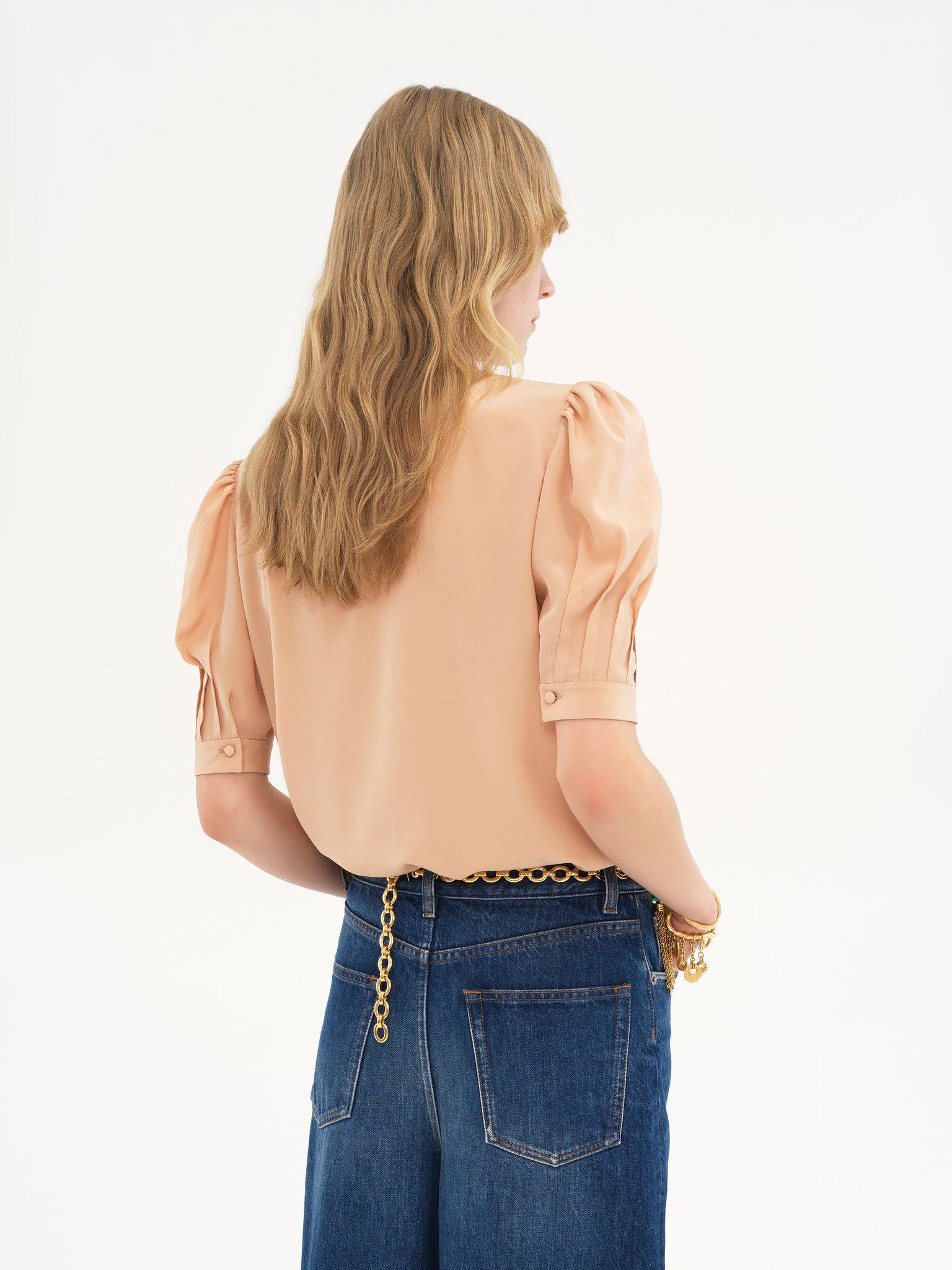 Lavallière blouse in crêpe de chine Product Image