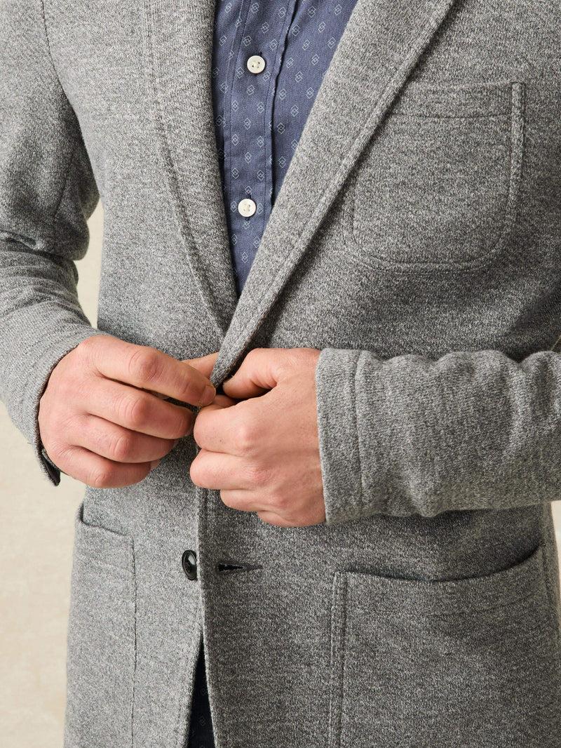 Inlet Knit Blazer - Medium Grey Melange Product Image