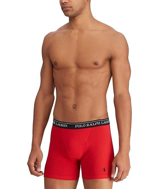 Polo Ralph Lauren Classic Fit Solid And Stripe 6#double; Inseam Boxer Briefs 3-Pack Product Image