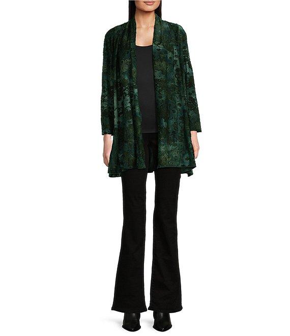 Carolee Knit Tie-Dye Open 3/4 Sleeve Cardigan Product Image