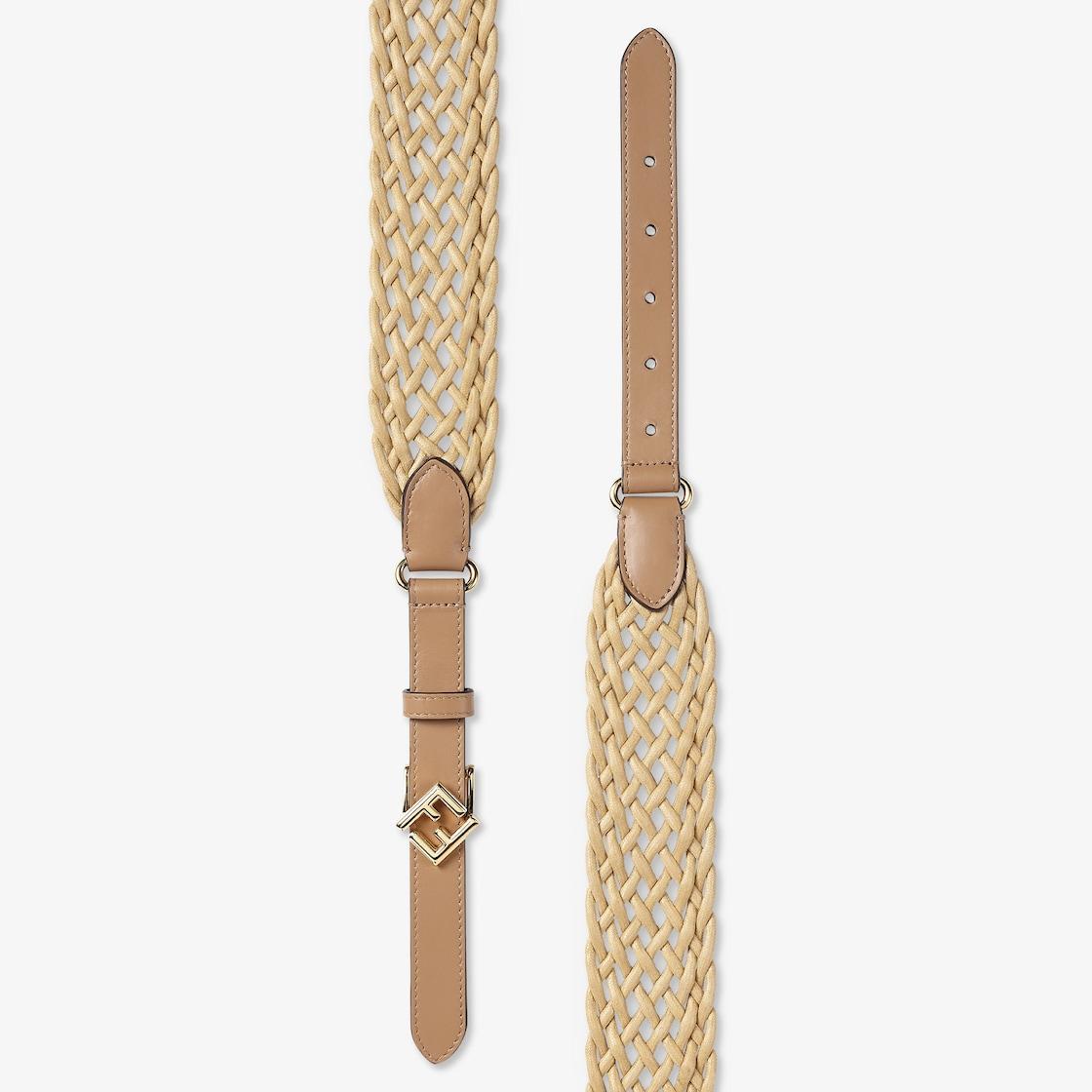 FF Diamonds BeltBeige leather belt Product Image