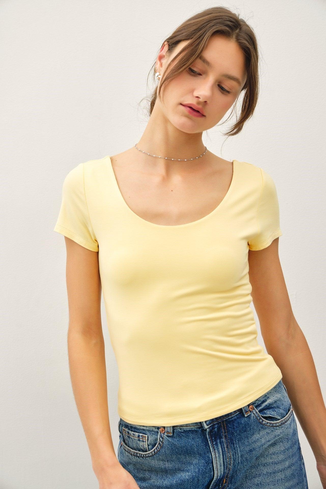 UB BASICS: EASY DOES IT SCOOP NECK TOP Product Image