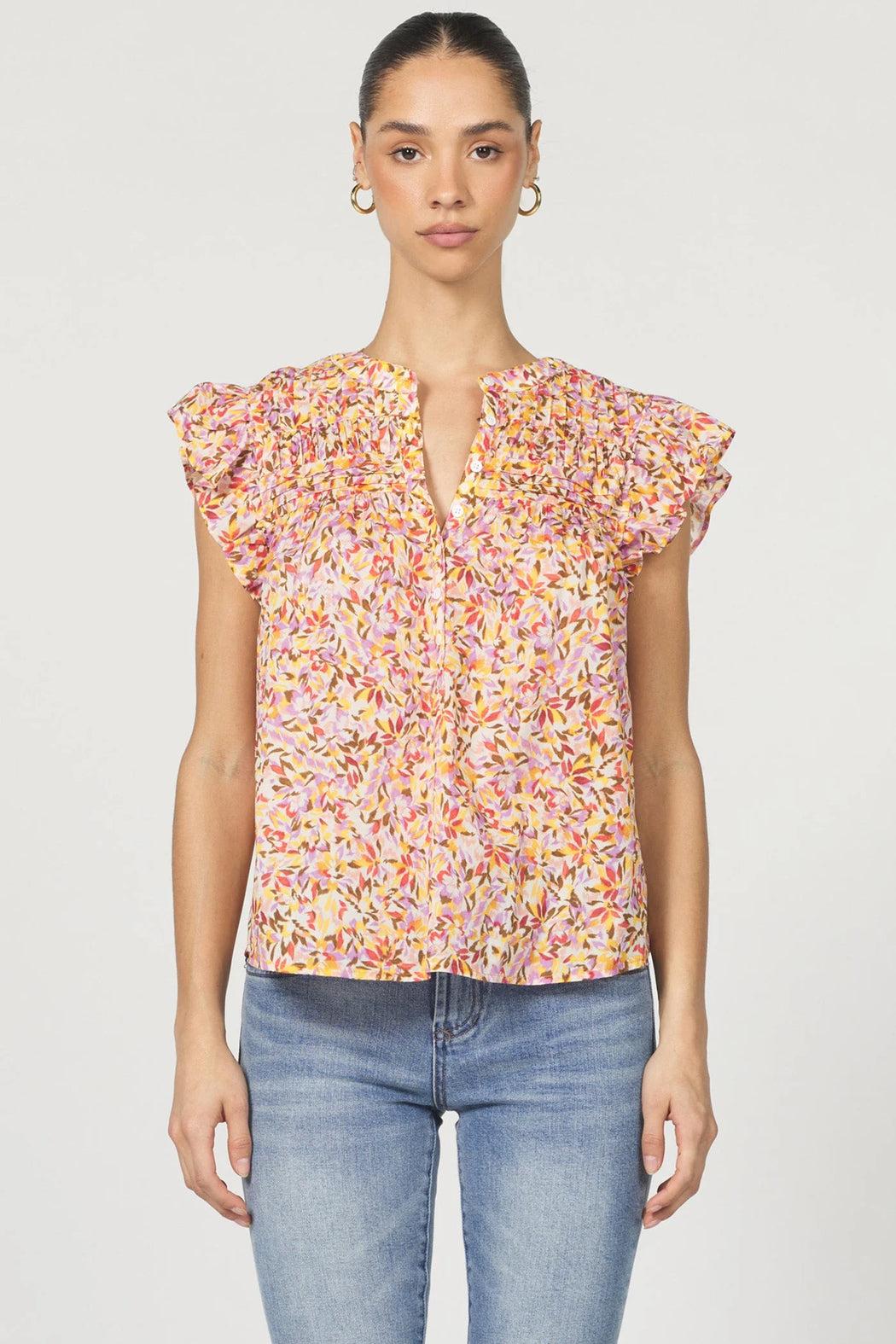 Rose Button Up Top Product Image