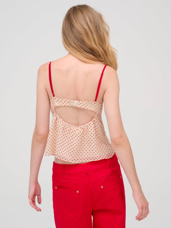 Love Dot Camisole Top — Cream Product Image