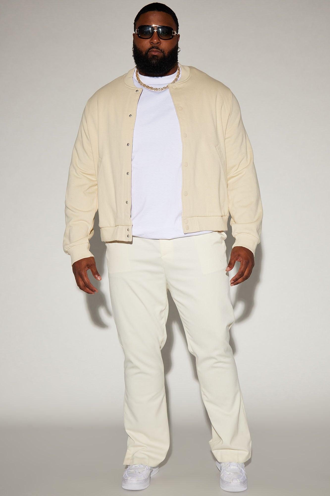 Tyson Fleece Bomber Jacket - Off White Product Image