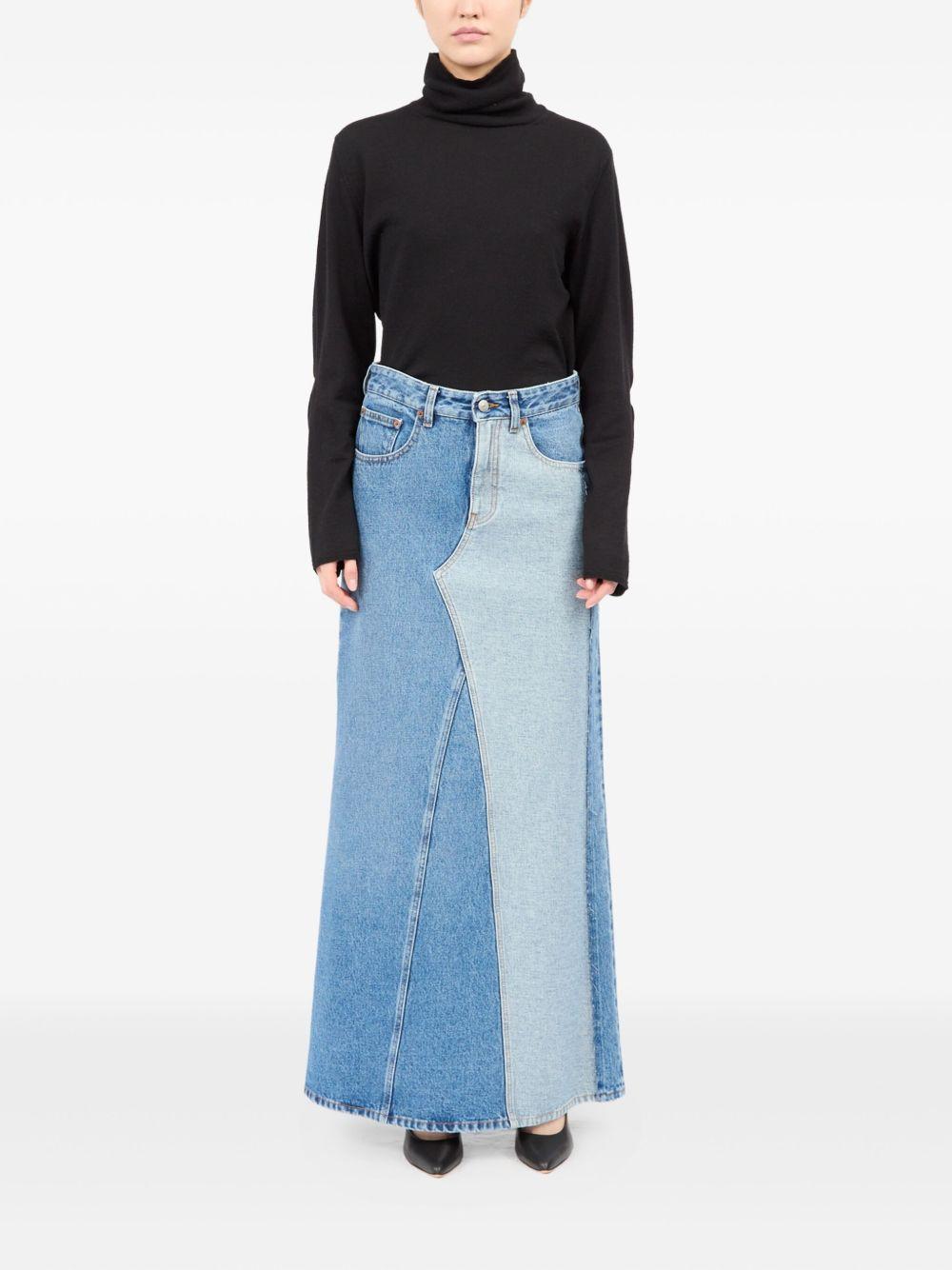 cotton denim skirt Product Image