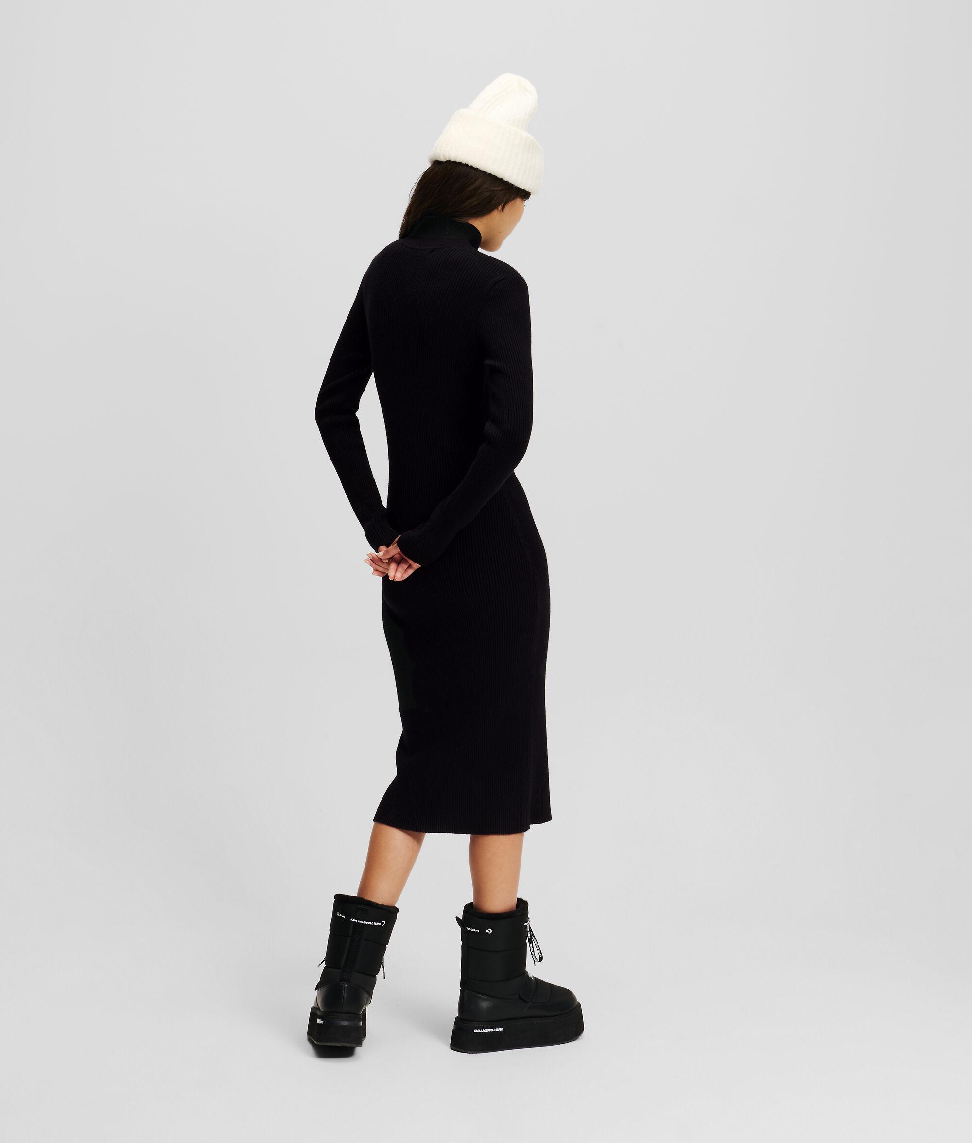 ZIP-FRONT KNIT DRESS Product Image
