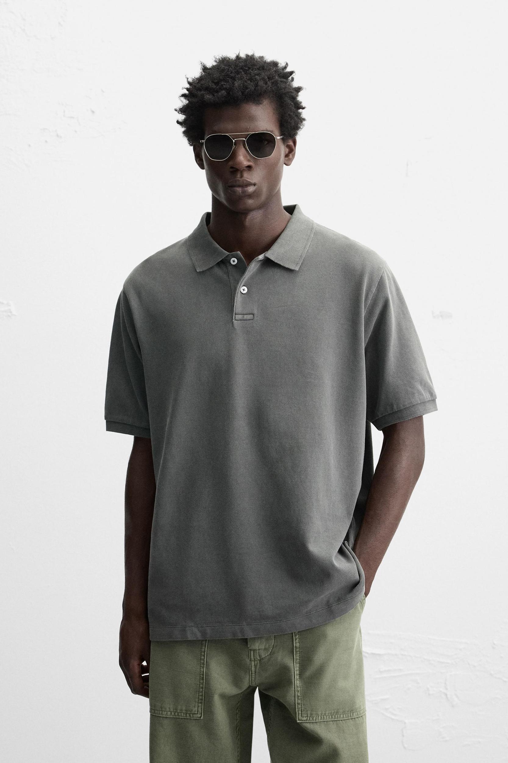 WASHED PIQUÉ POLO SHIRT Product Image