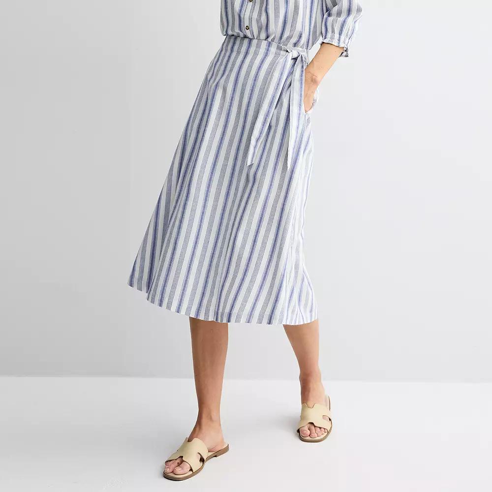 Women's Croft & Barrow® Tie-Front Faux Wrap Skirt,  Product Image