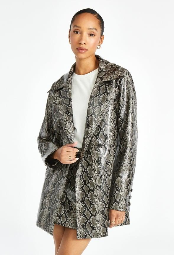 JustFab Margaux Platform Loafer Pump Womens Black/ White Size 8.5 Product Image