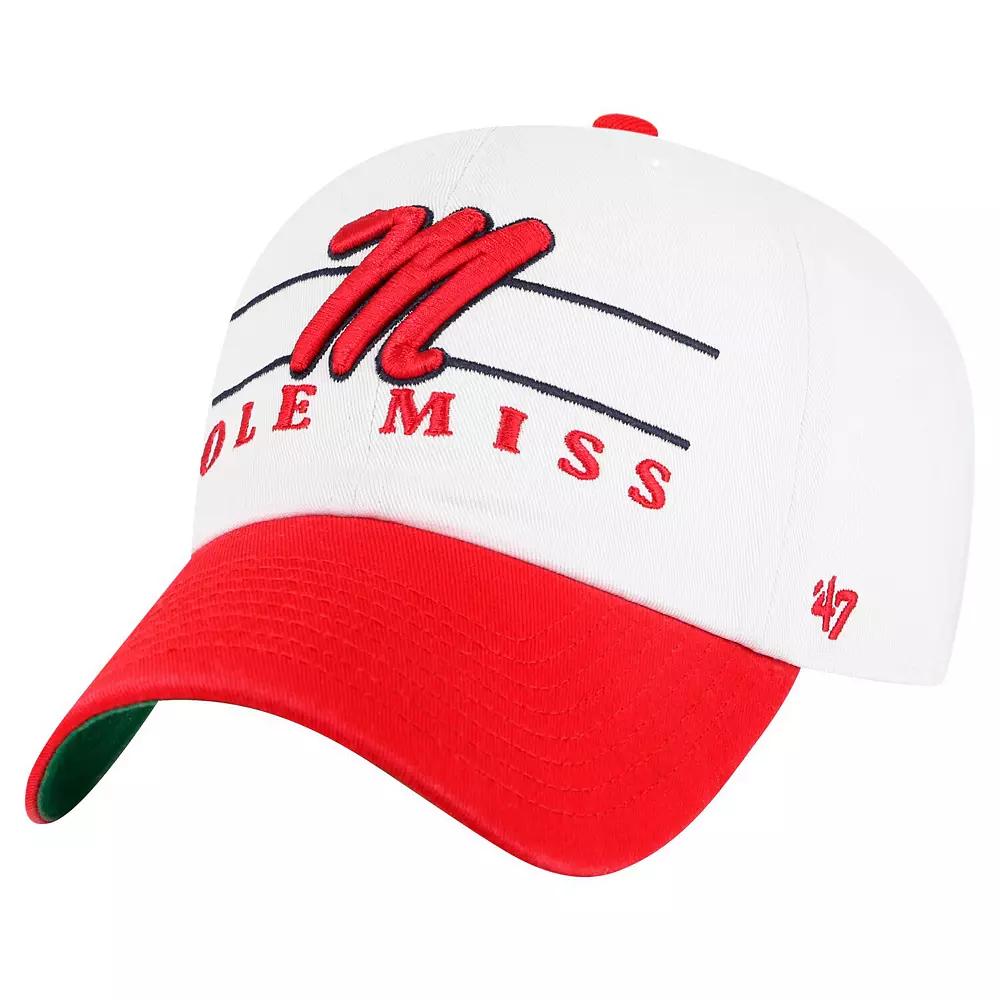 Men's '47 White Ole Miss Rebels Gridiron Clean Up Adjustable Hat Product Image