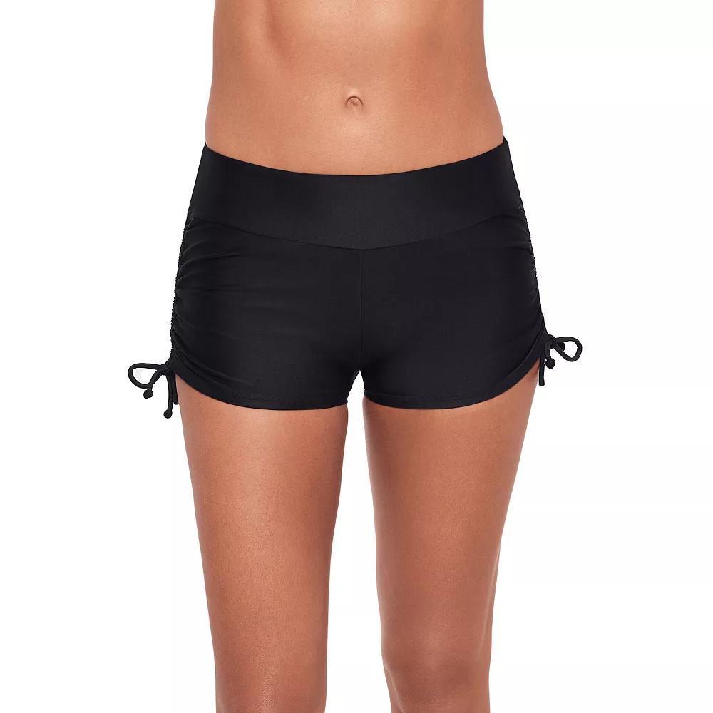Women's ECO BEACH Side-Ruched Swim Shorts,  Product Image