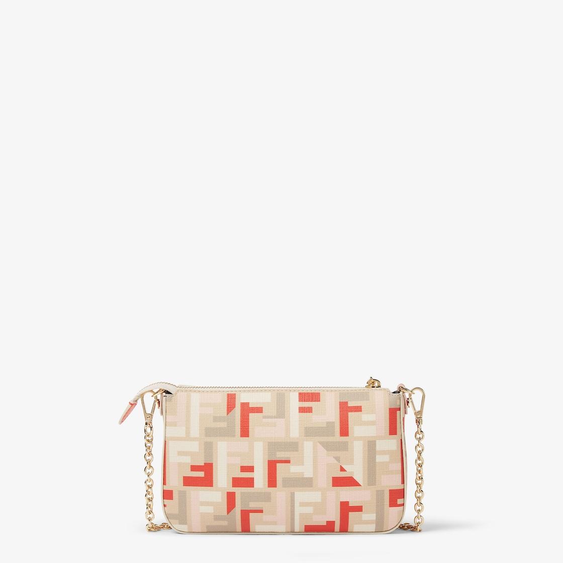 Baguette PouchPouch with chain in multicolor FF fabric Product Image