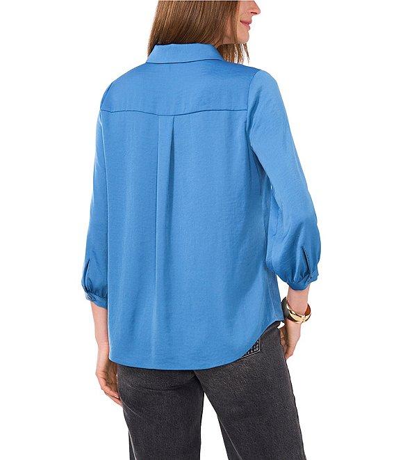 Vince Camuto V Neck 3/4 Sleeve Blouse Product Image