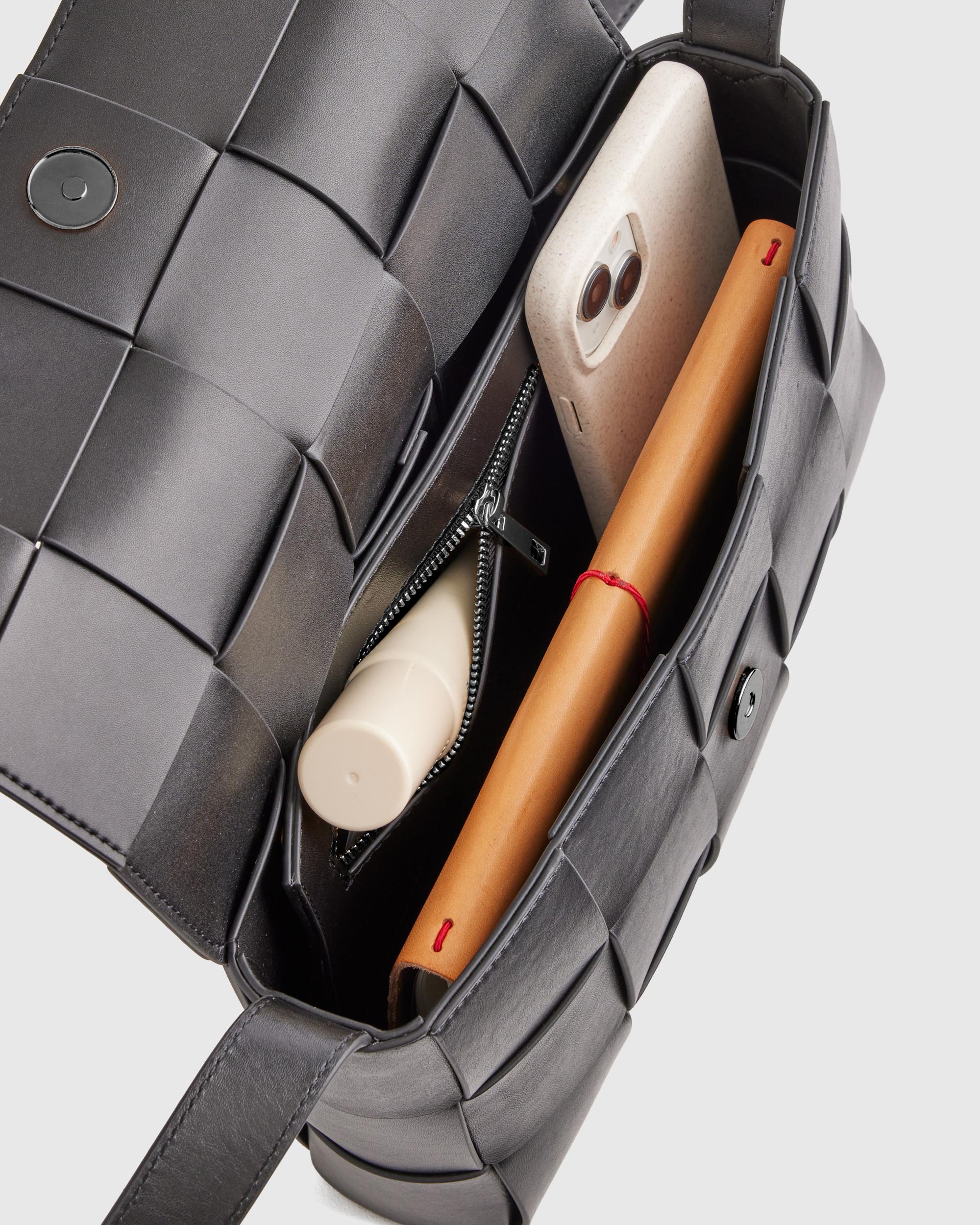 Quince | Women's Italian Leather Handwoven Flap Crossbody Product Image