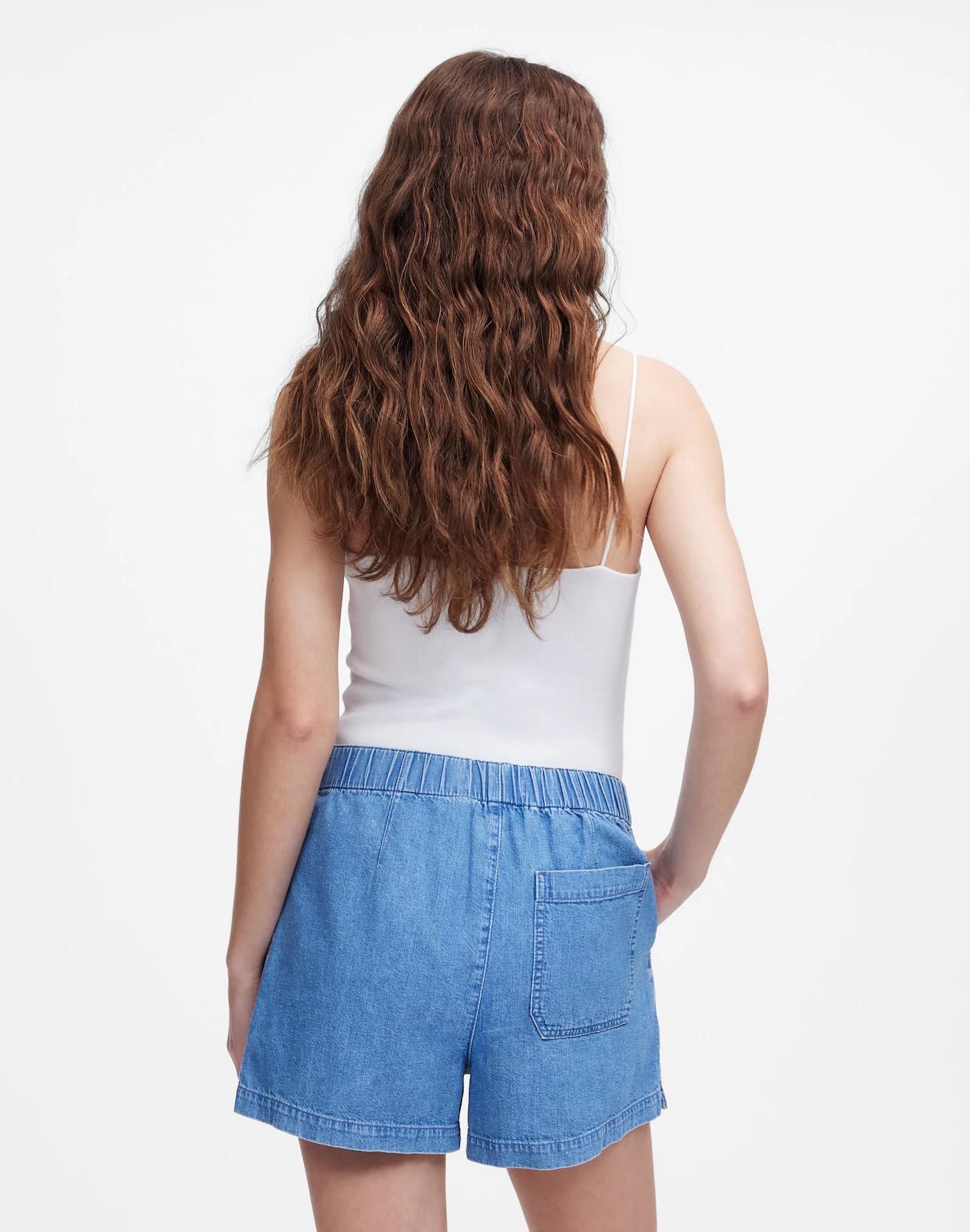 Denim Pull-On Shorts Product Image