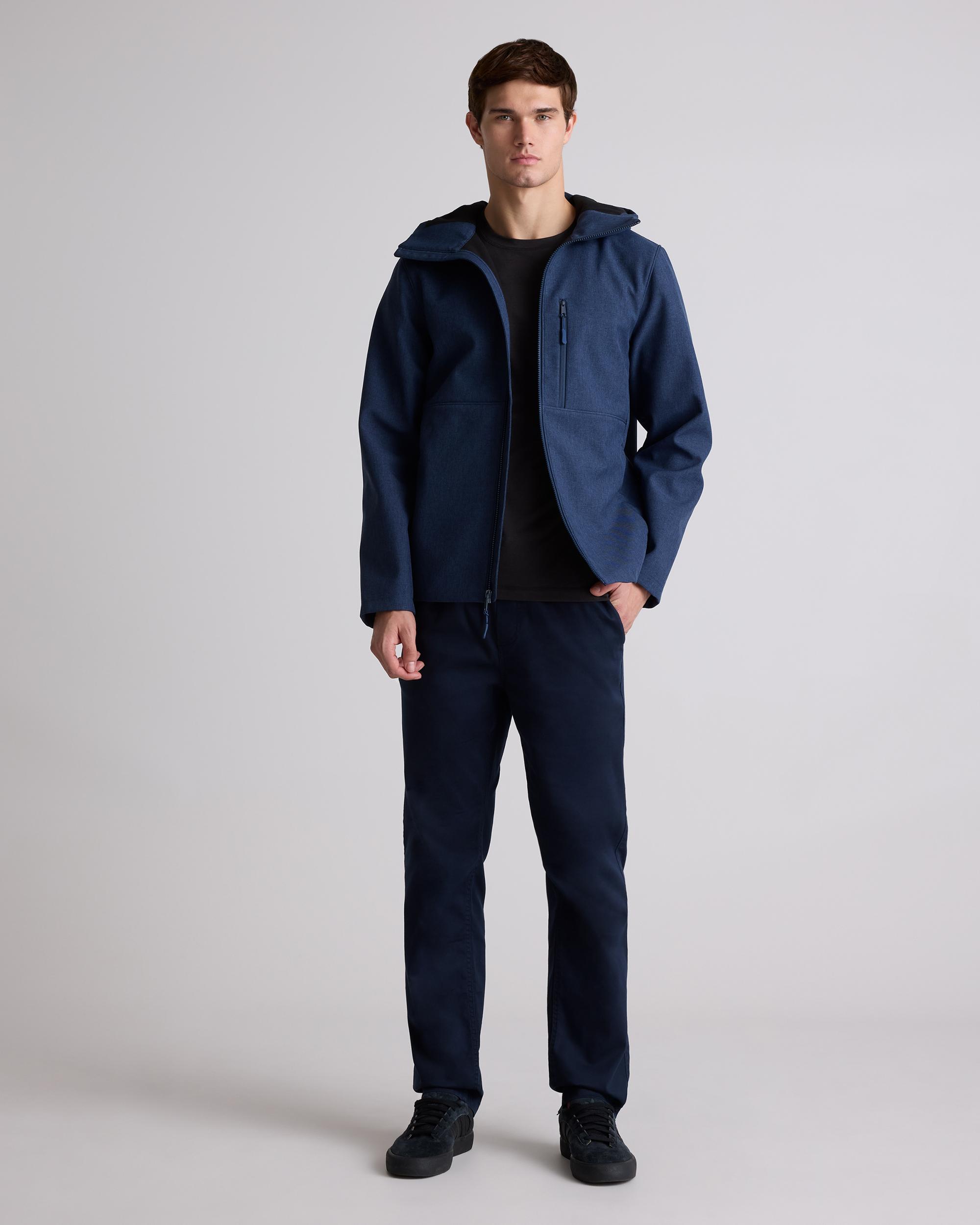 Quince | Men's Softshell Fleece-Lined Full-Zip Hooded Jacket Size XL, Recycled Polyester Product Image