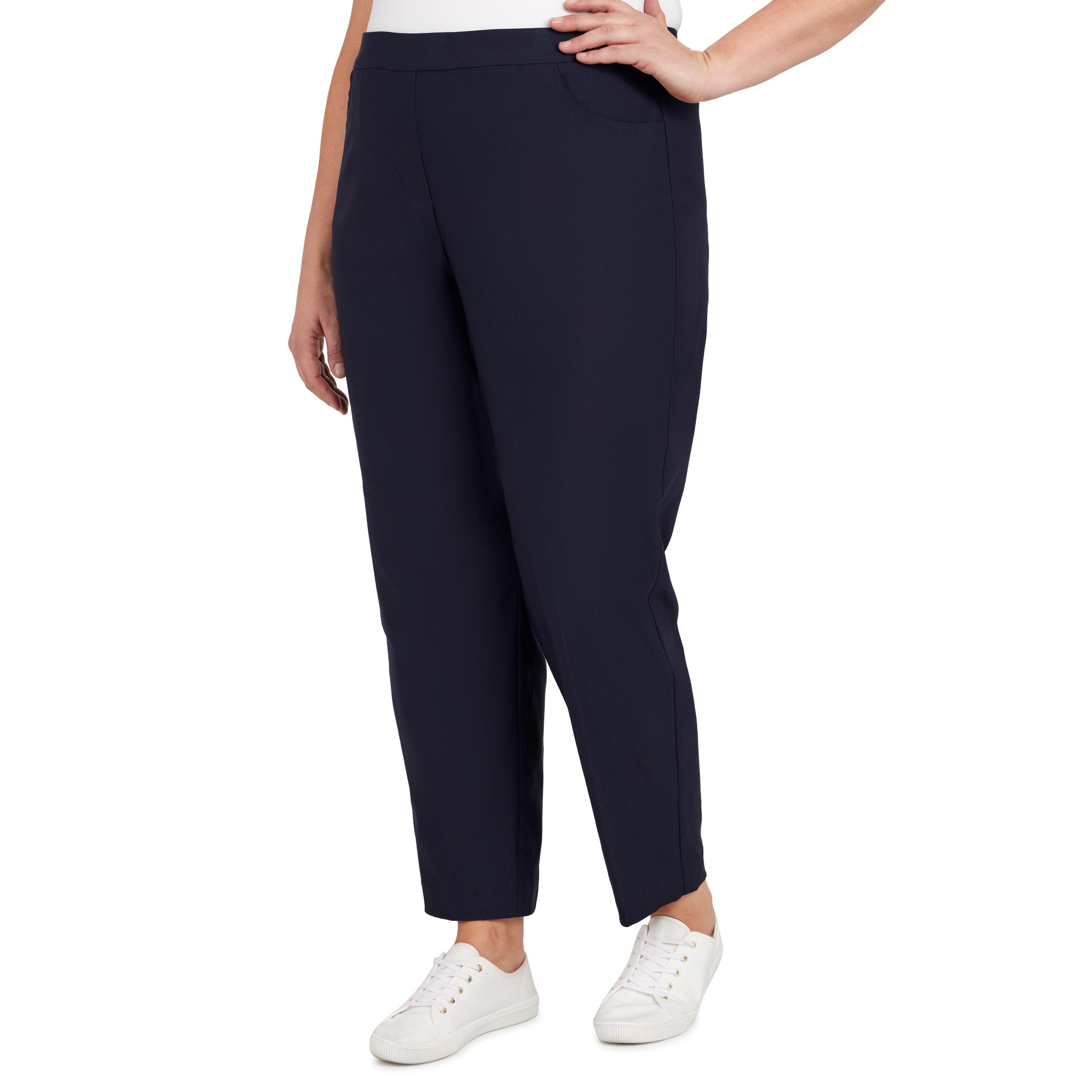 Alfred Dunner Plus Classic Allure Fit Proportioned Pant with Elastic Comfort Waistband Short Length Product Image