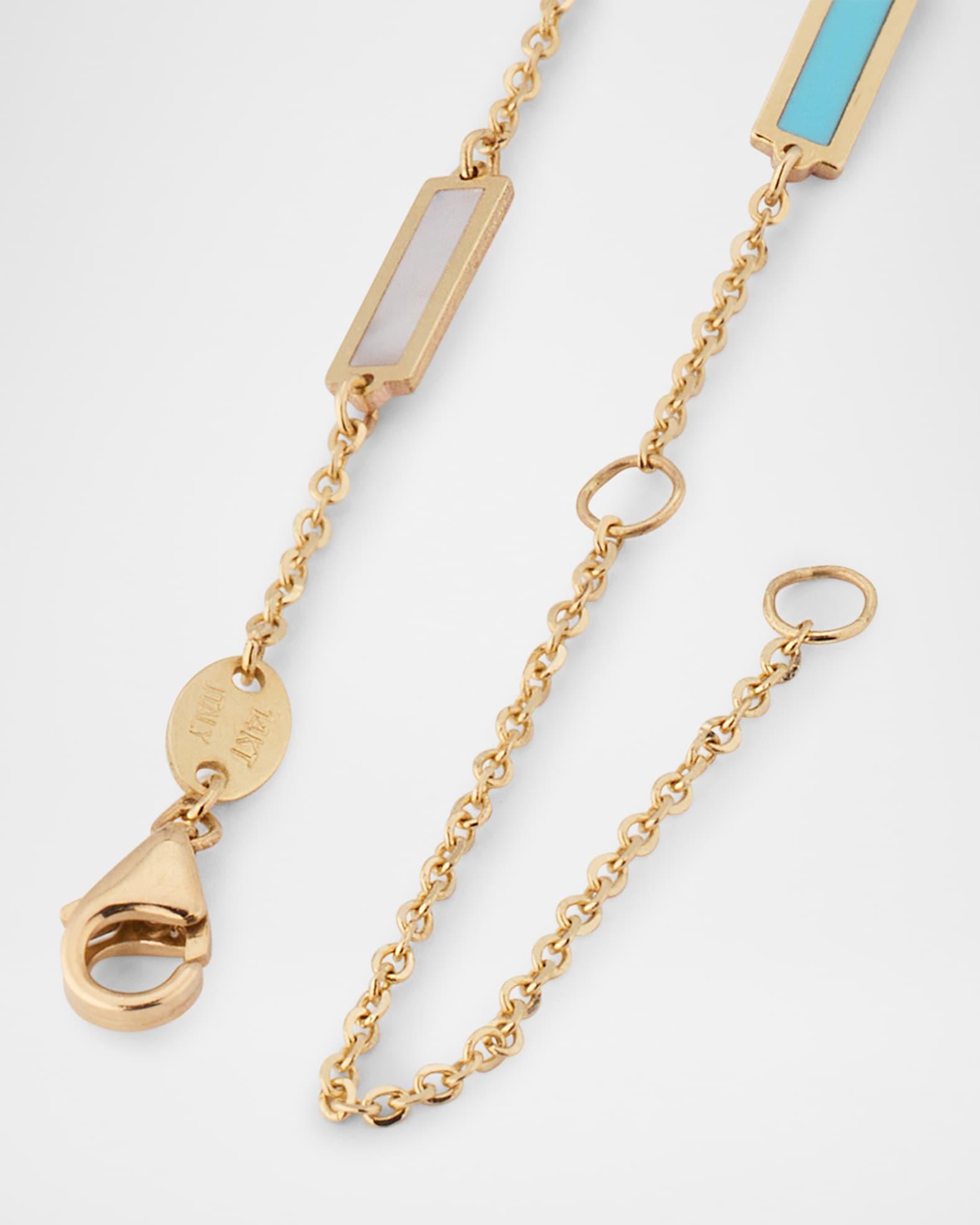 14K Yellow Gold 17-Station Inlay Necklace  Product Image