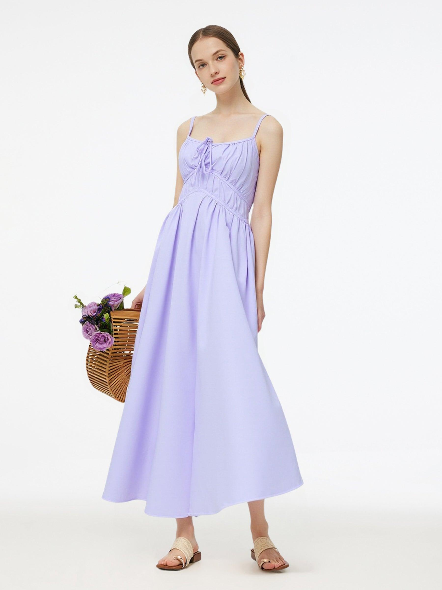 Adjustable Neckline Women A-Line Strap Maxi Dress Product Image
