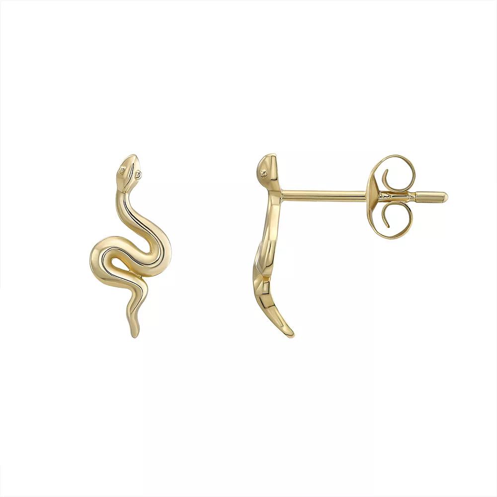 Forever 14K Snake Stud Earrings, Women's, 14k Gold Product Image