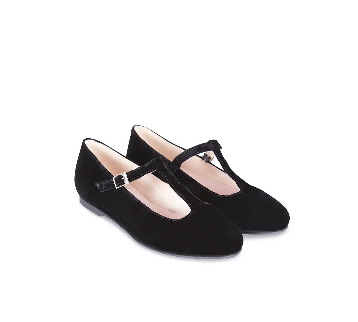 T-Strap Black Velvet Product Image