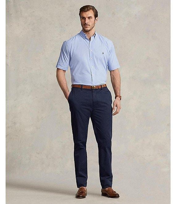 Polo Ralph Lauren Big & Tall Twill Performance Stretch Short-Sleeve Woven Shirt Product Image