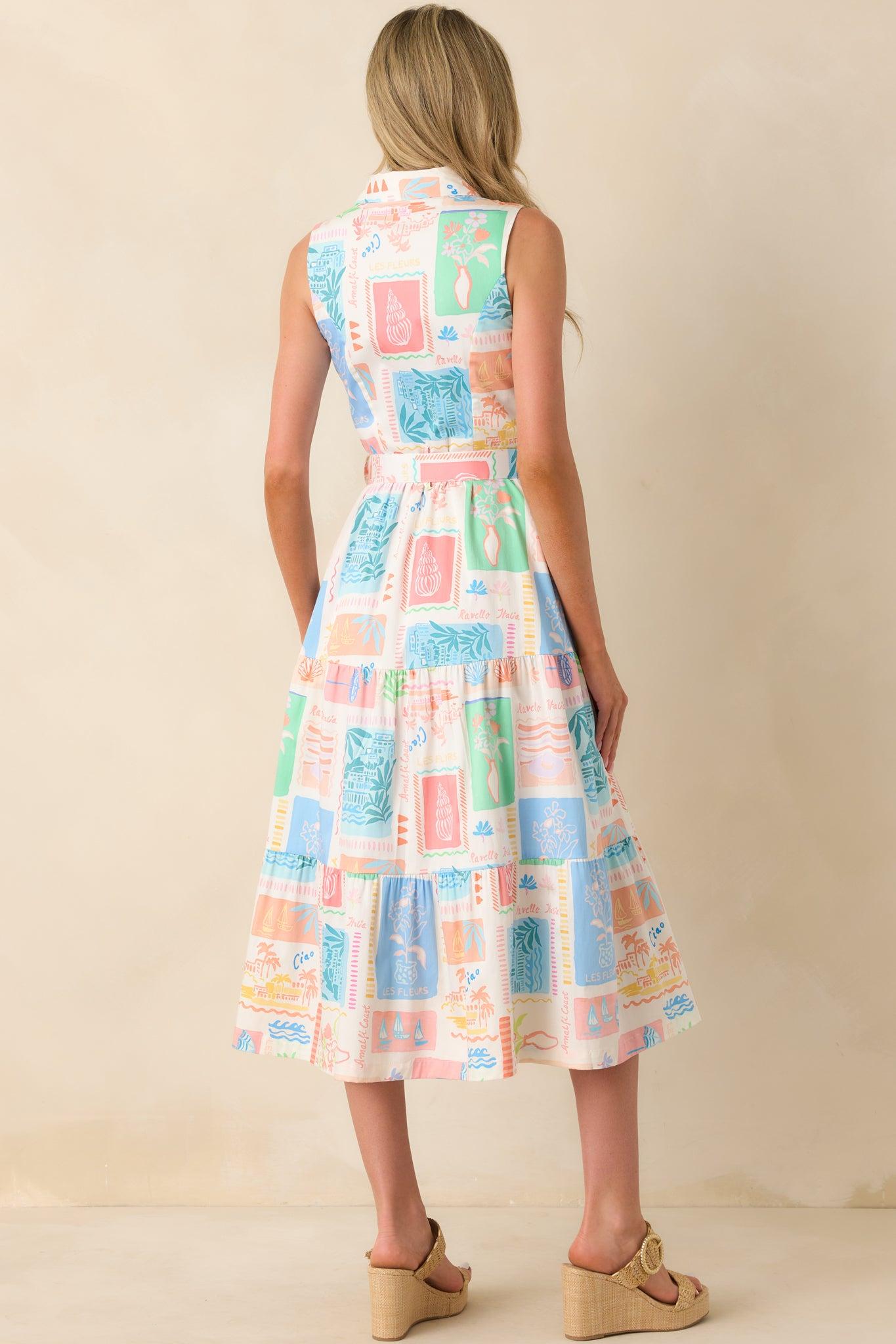 Prosperina Cara Multi Print Cotton Maxi Dress Product Image