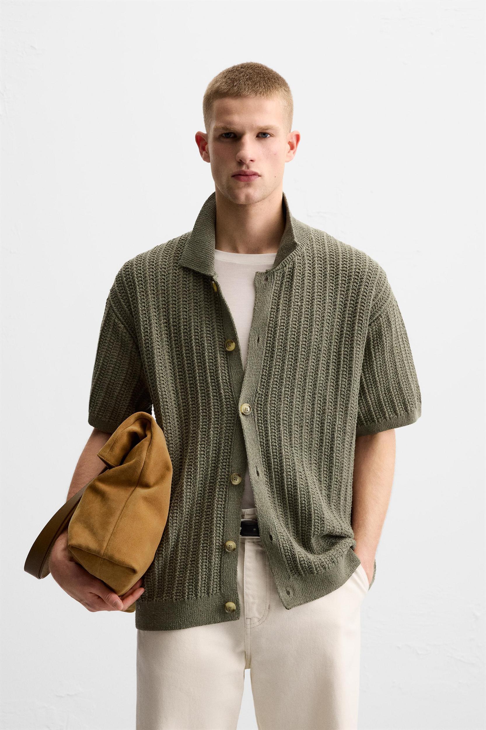 TEXTURED KNIT SHIRT Product Image