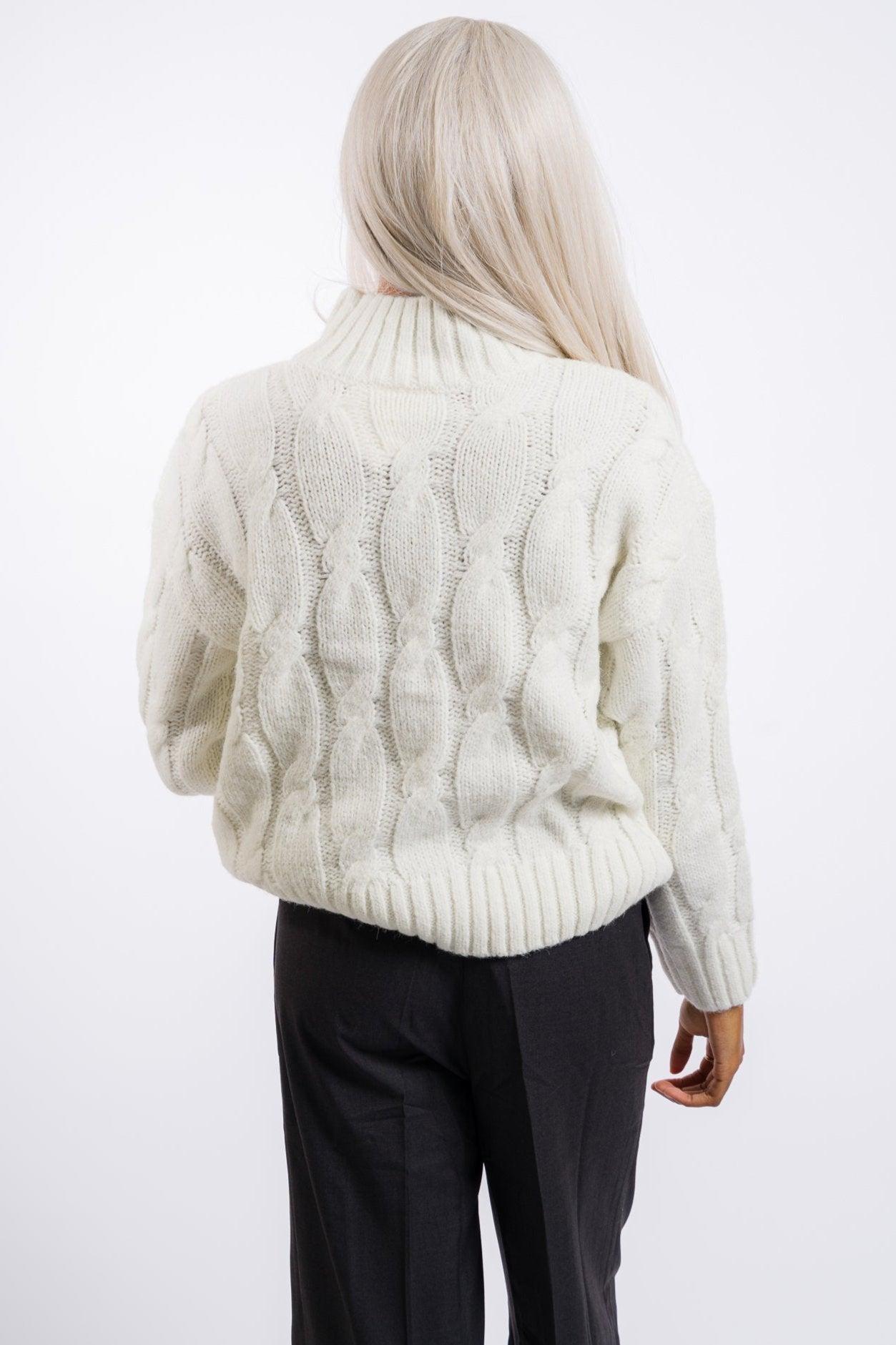 Nia Fiji Knit Sweater - Ivory Product Image