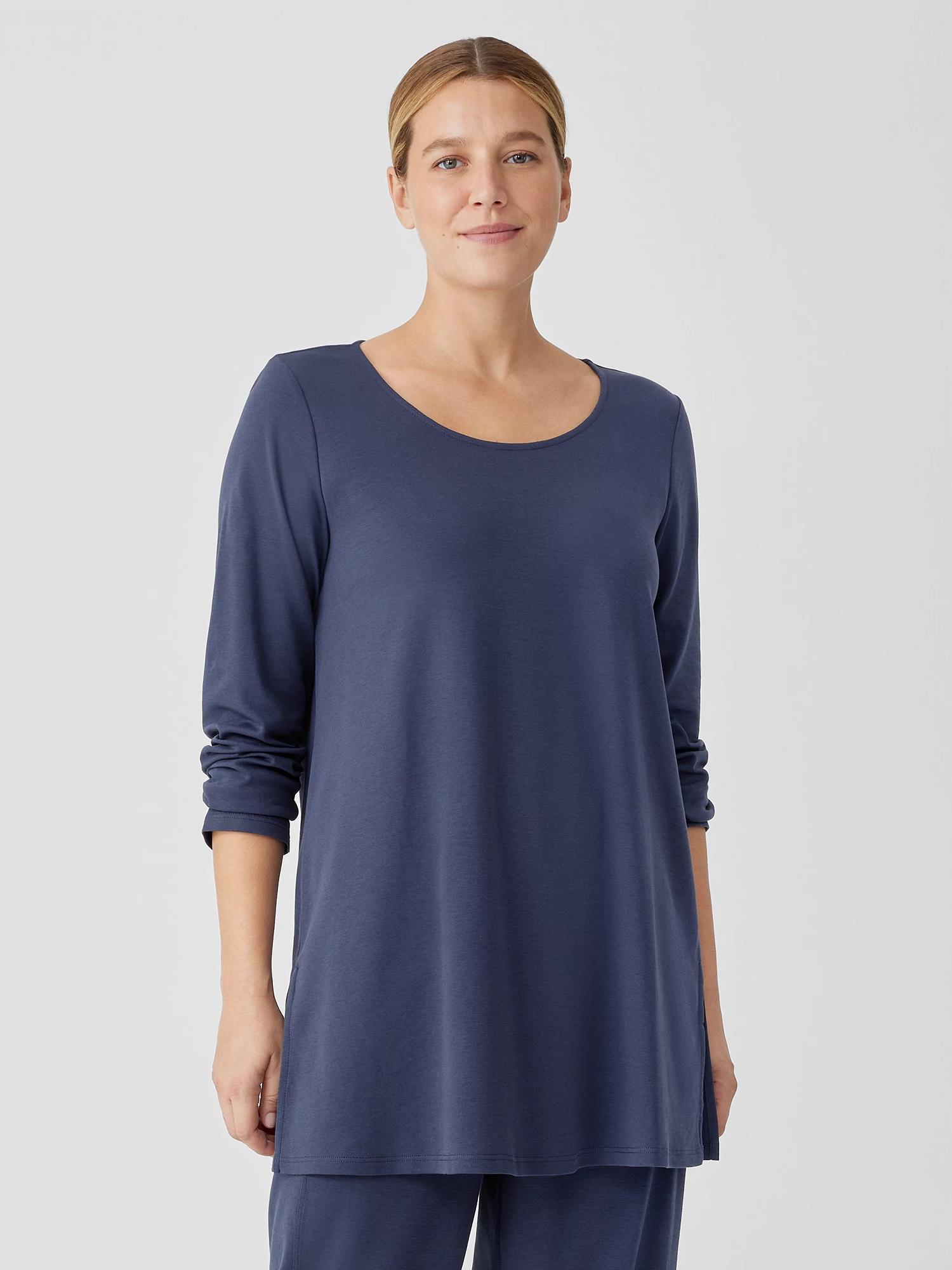 Organic Cotton Interlock Long Sleep Top Product Image