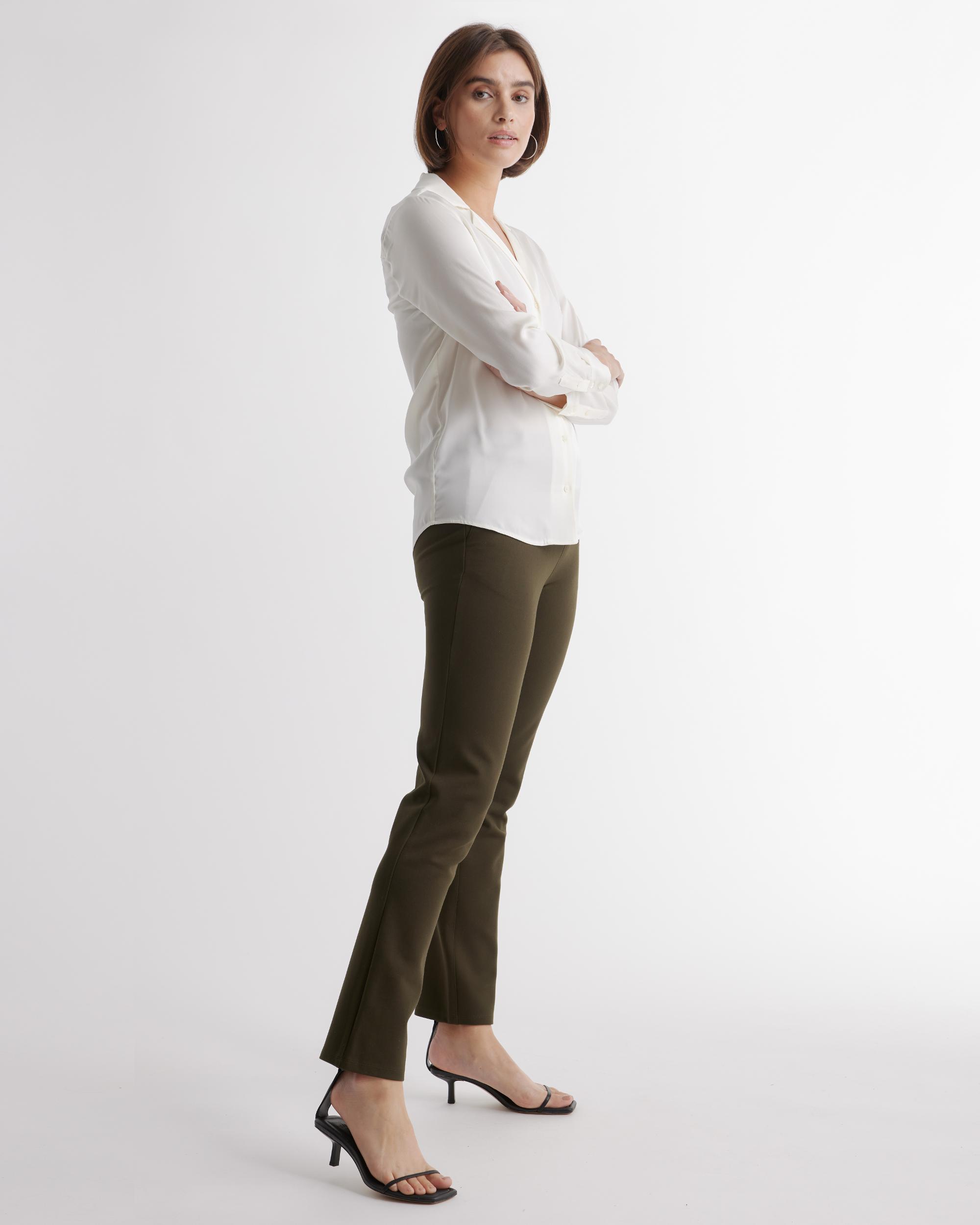 Quince | Women's Ultra-Stretch Ponte Straight Leg Pants Rayon Product Image