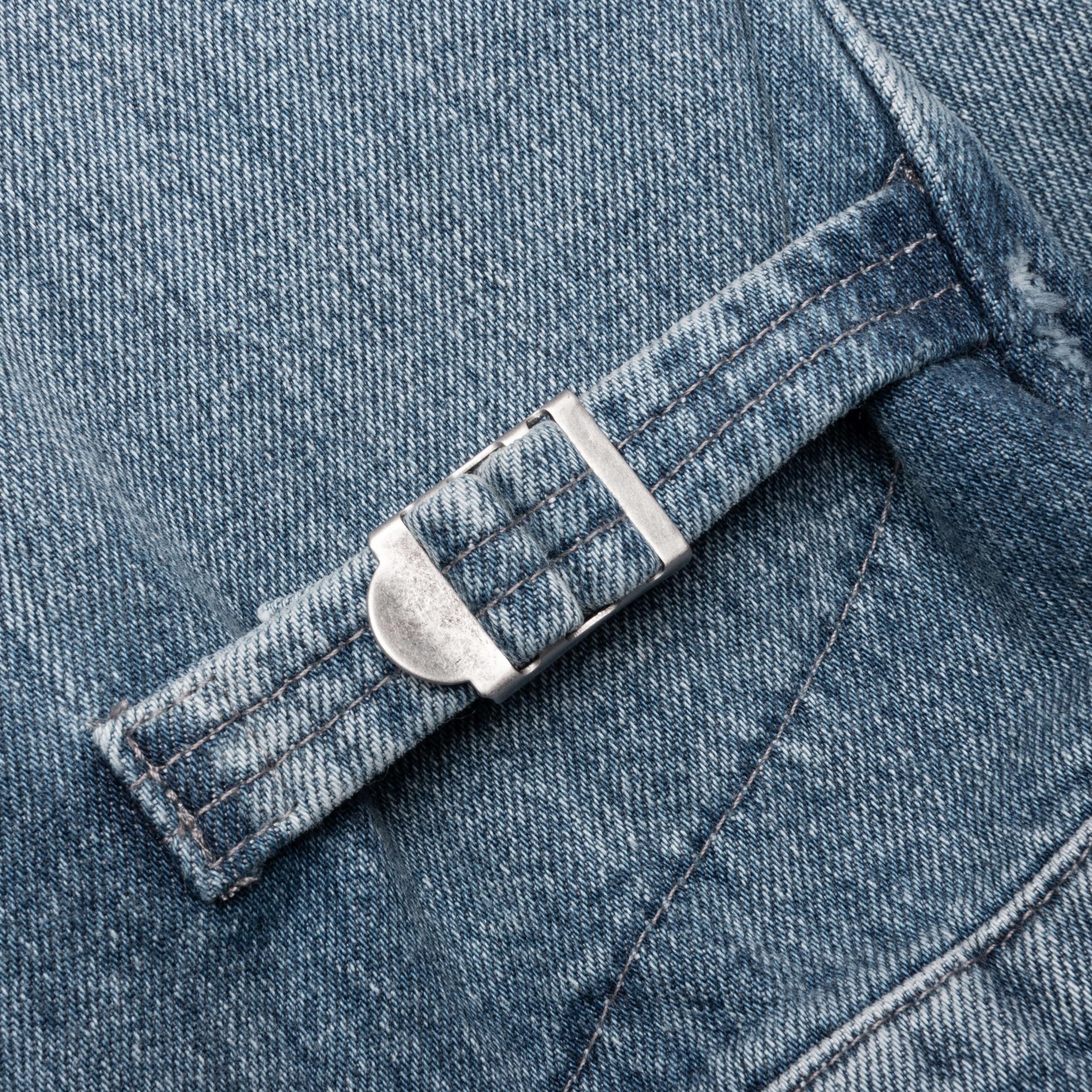 Denim Jacket with Corduroy Collar - Light Blue Male Product Image