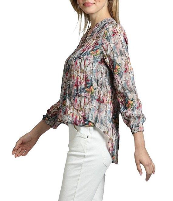 APNY Crepe Surplice V-Neck Long Sleeve Crossover Top Product Image