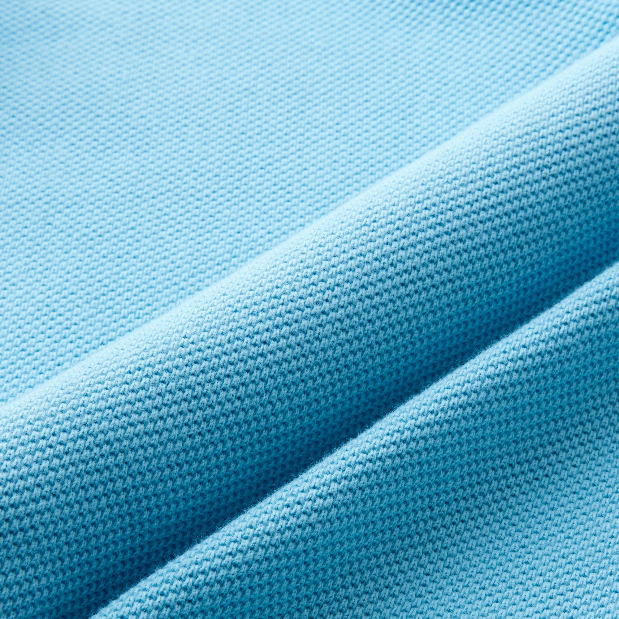 Long-sleeve macropiqué polo shirt Product Image