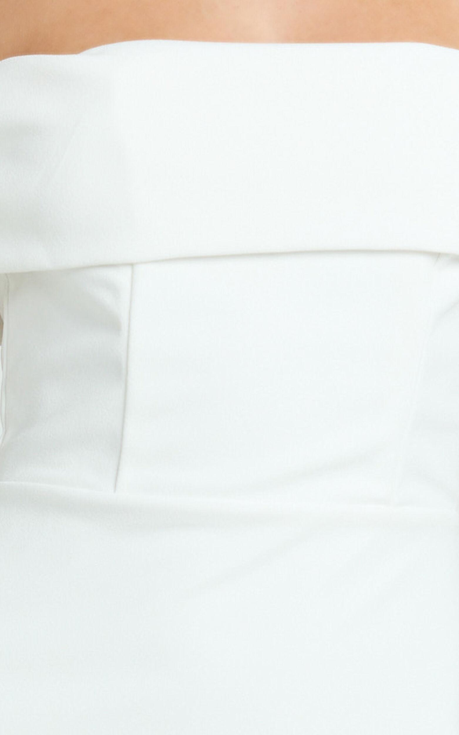 Liliana Mini Dress - Off Shoulder Bodycon Dress in White Product Image