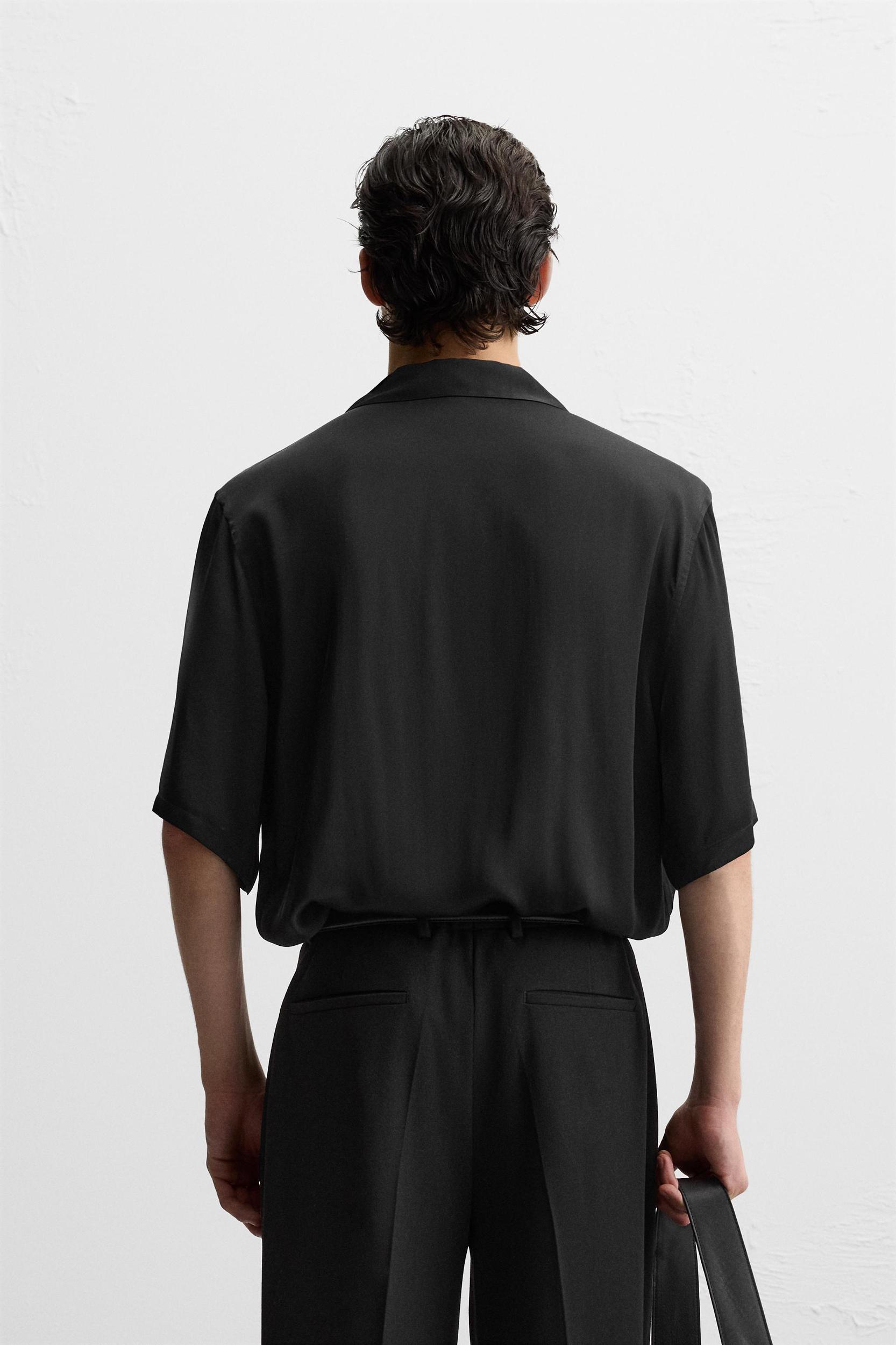 RELAXED FIT SATIN SHIRT Product Image