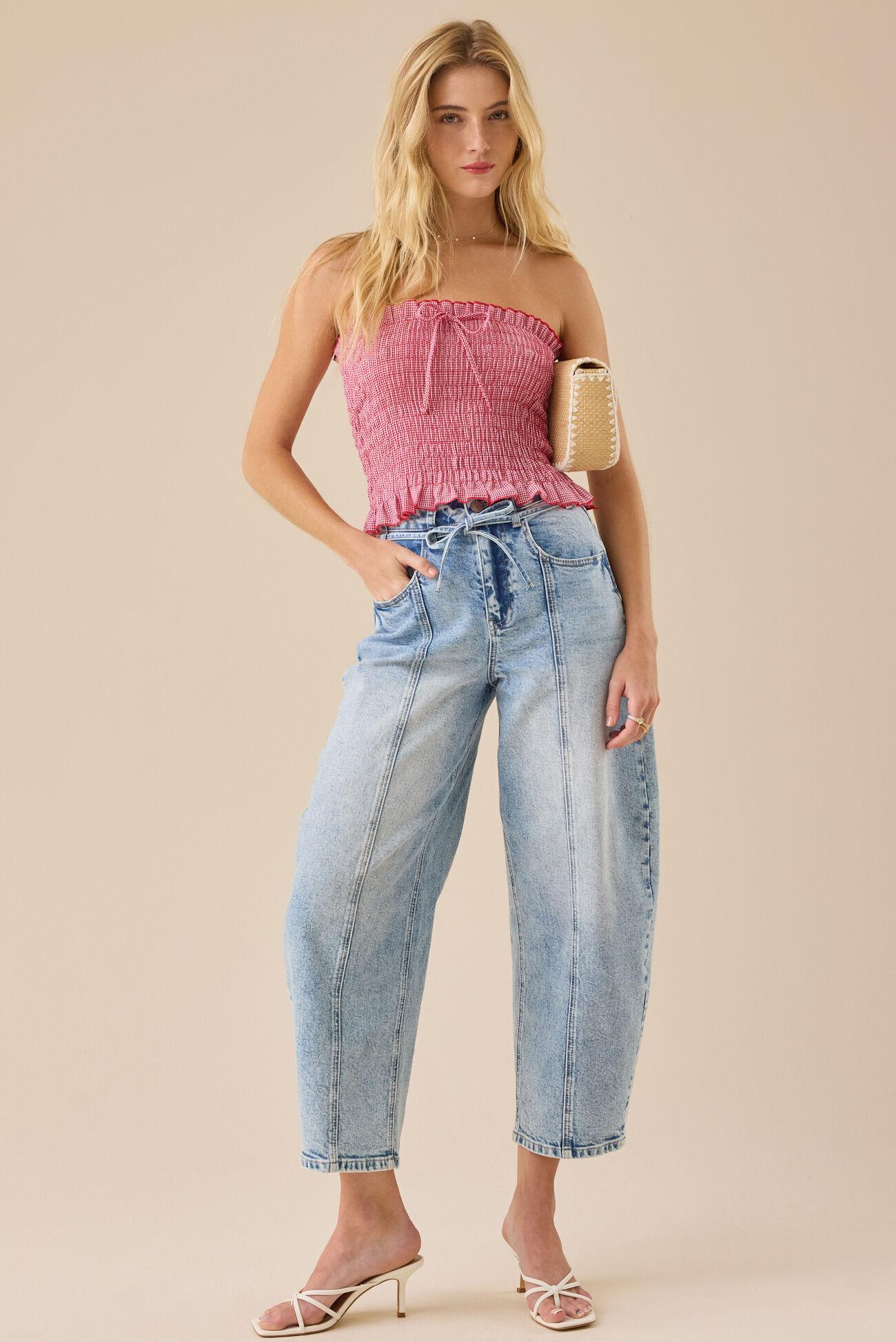 Valery Gingham Tube Top Product Image