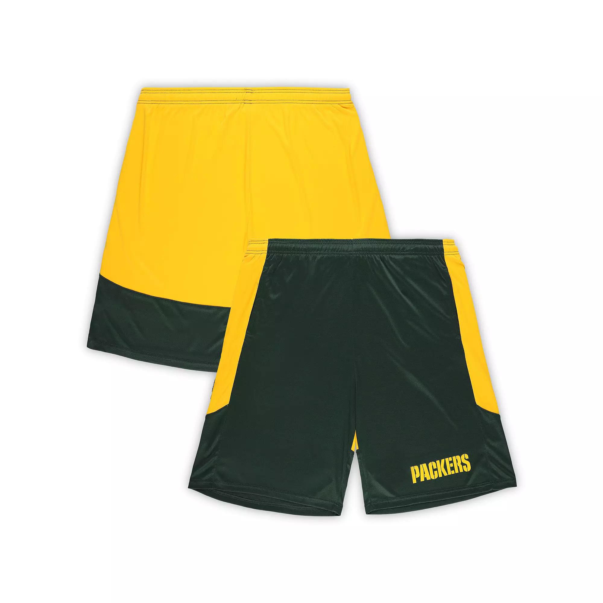 Men's Fanatics Green/Gold Green Bay Packers Big & Tall Synthetic Launch Shorts, Size: 4XLT Product Image
