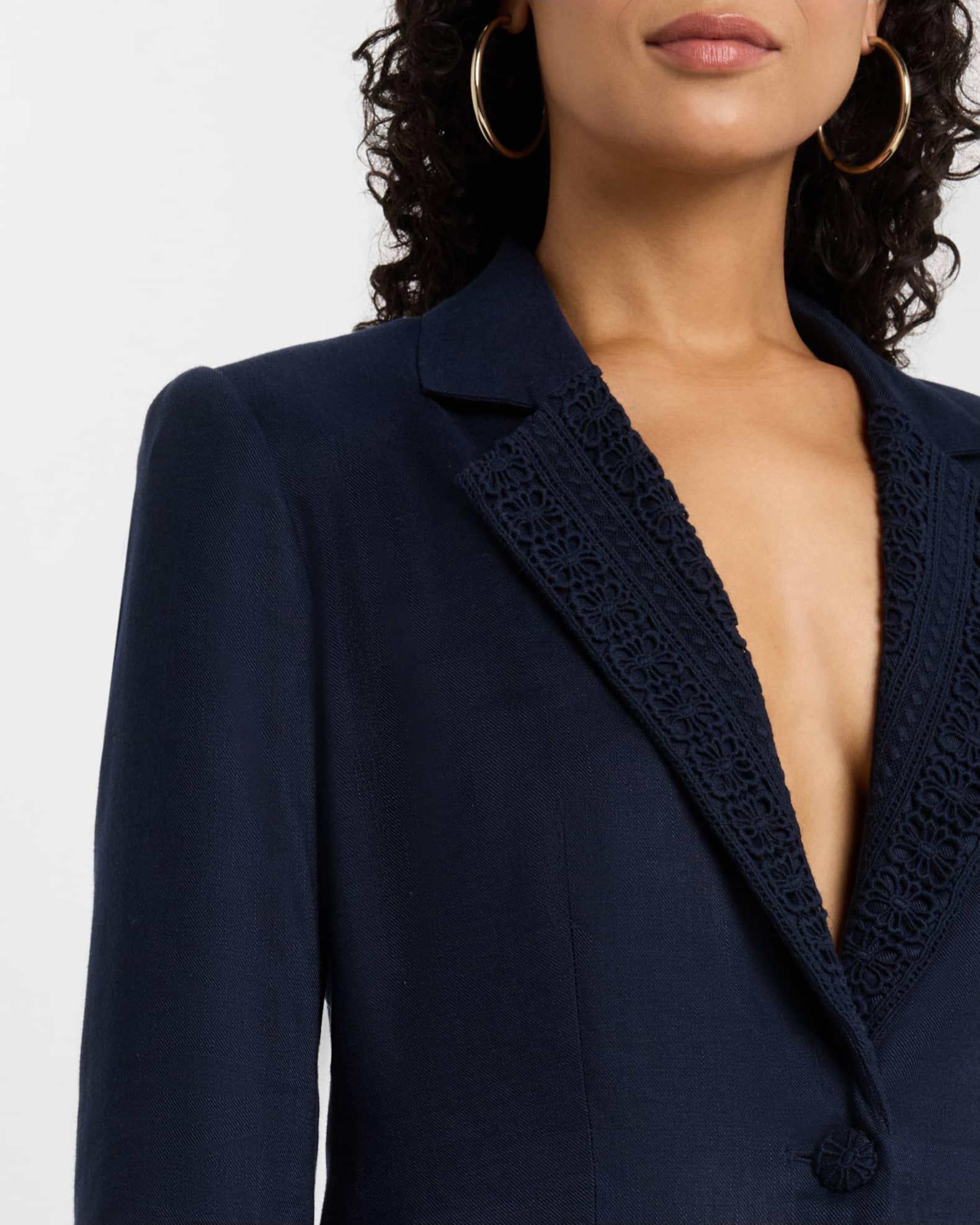 The Aster Single-Button Linen Jacket Product Image