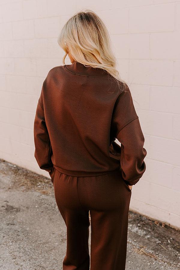 Cozy Casual Sweatshirt in Chestnut Product Image