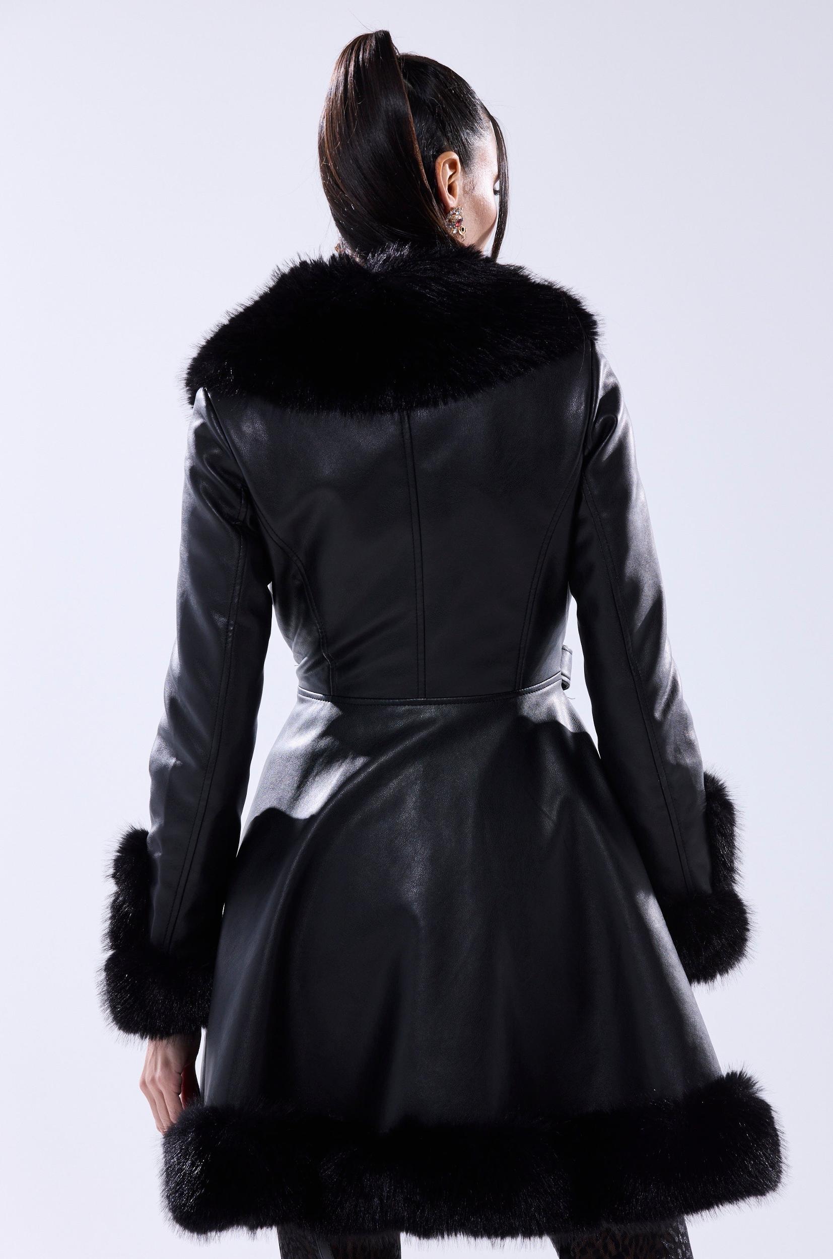 ADRIENNE FUR TRIM COAT Product Image