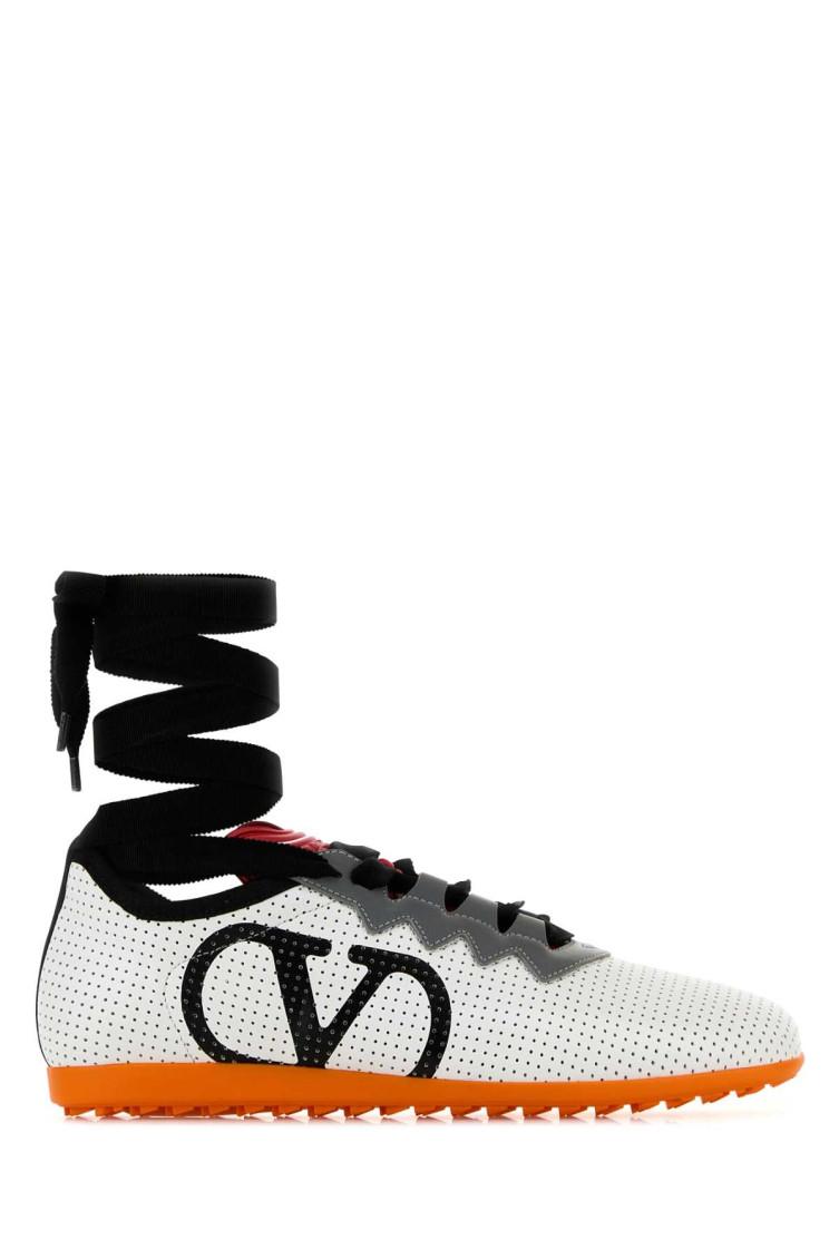 VALENTINO GARAVANI Chromathon Low-top Sneakers In Perforated Leather In Multi Product Image