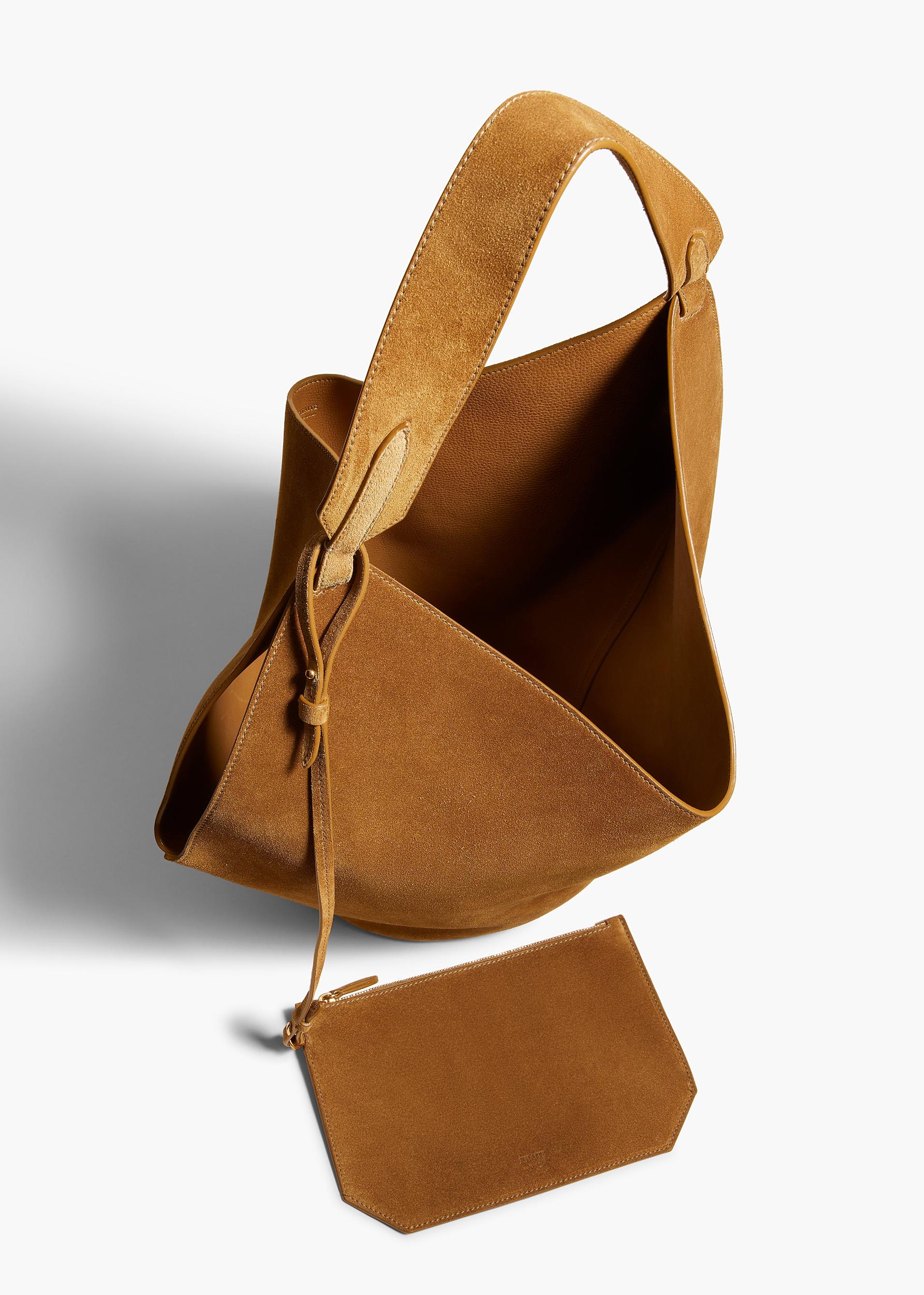 Medium Lotus Tote in Mud Suede Product Image