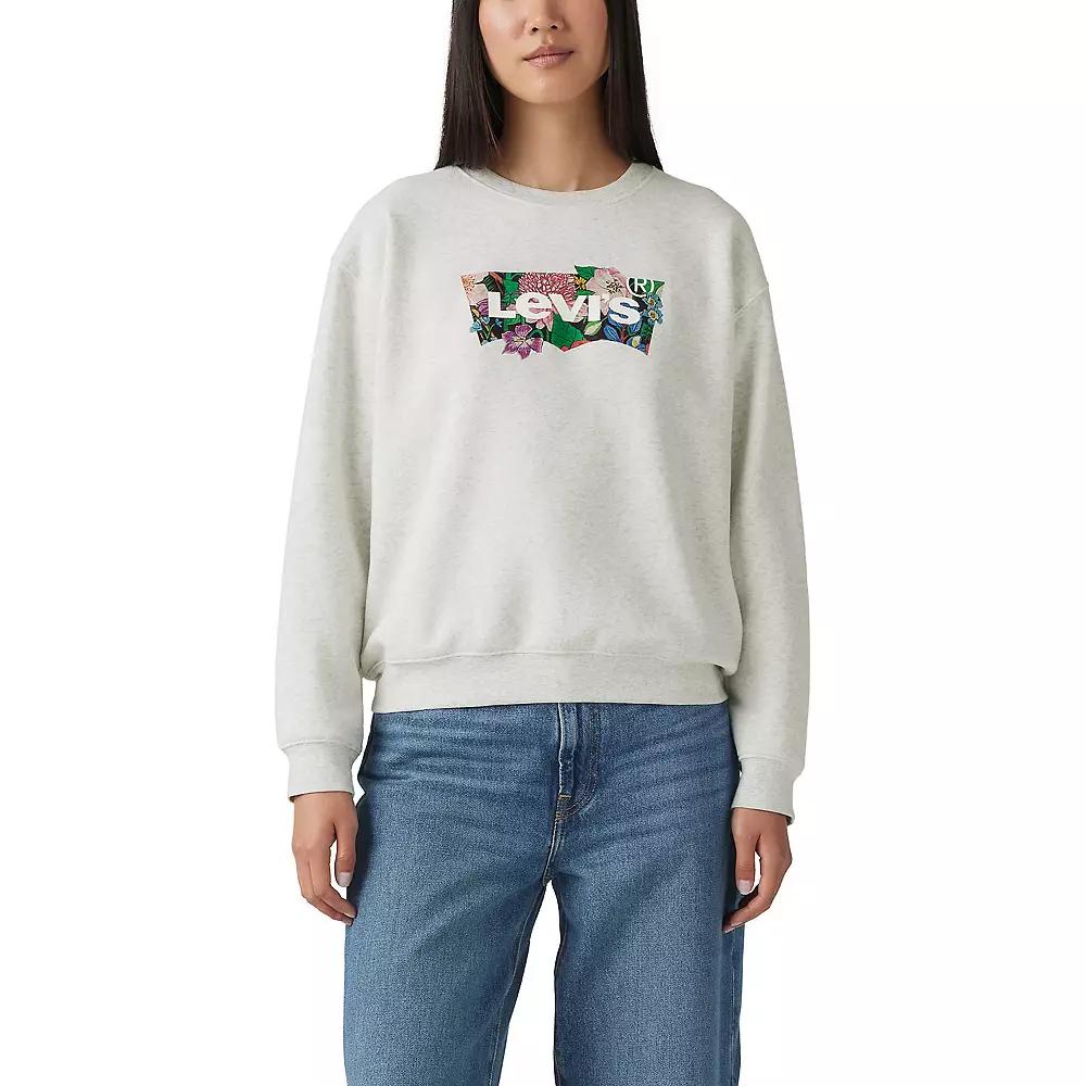Women's Levi's® Crewneck Sweatshirt, Size: XL, Coloring Book Flower Product Image